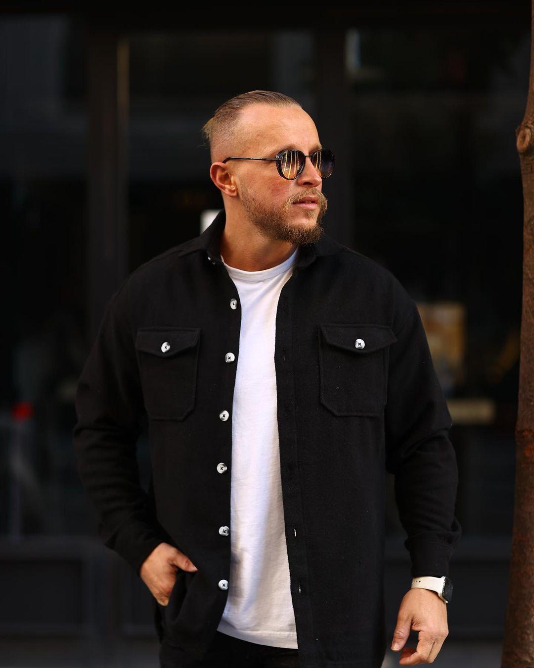 Muška natkošulja M1196  Crna