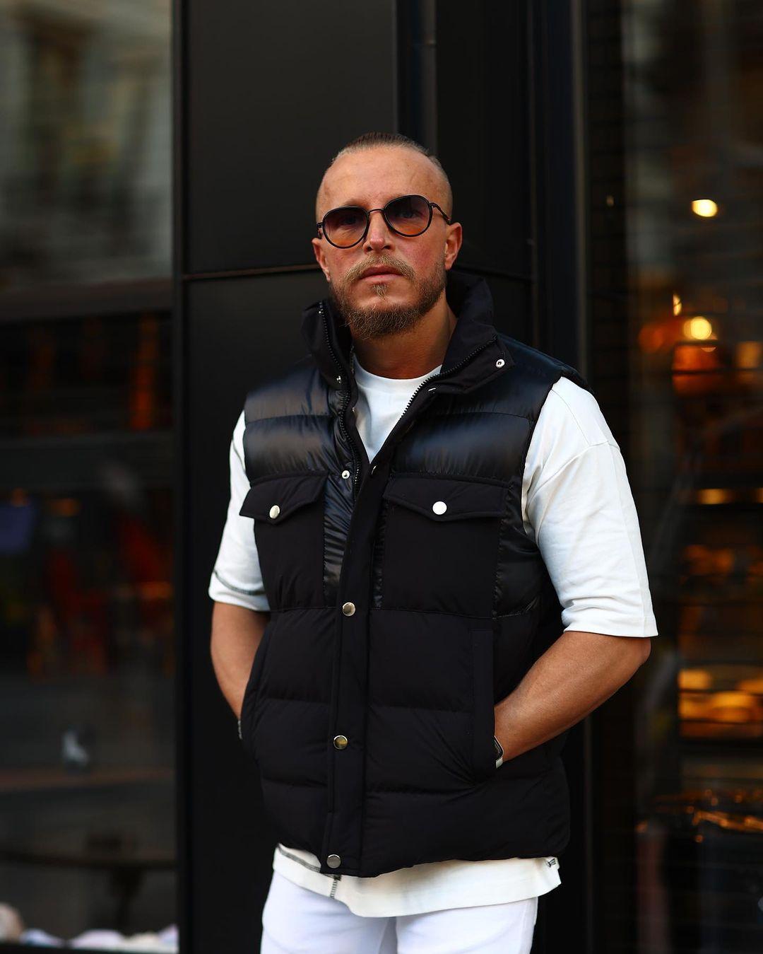 Muški prsluk M1132  Crni