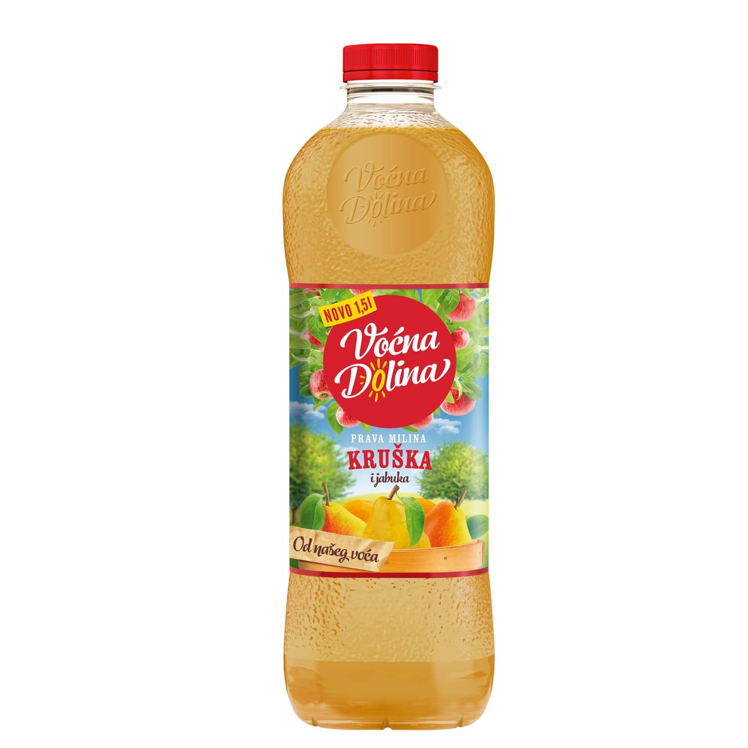 Voćna Dolina Mirni sok Kruška i jabuka, 1,5l