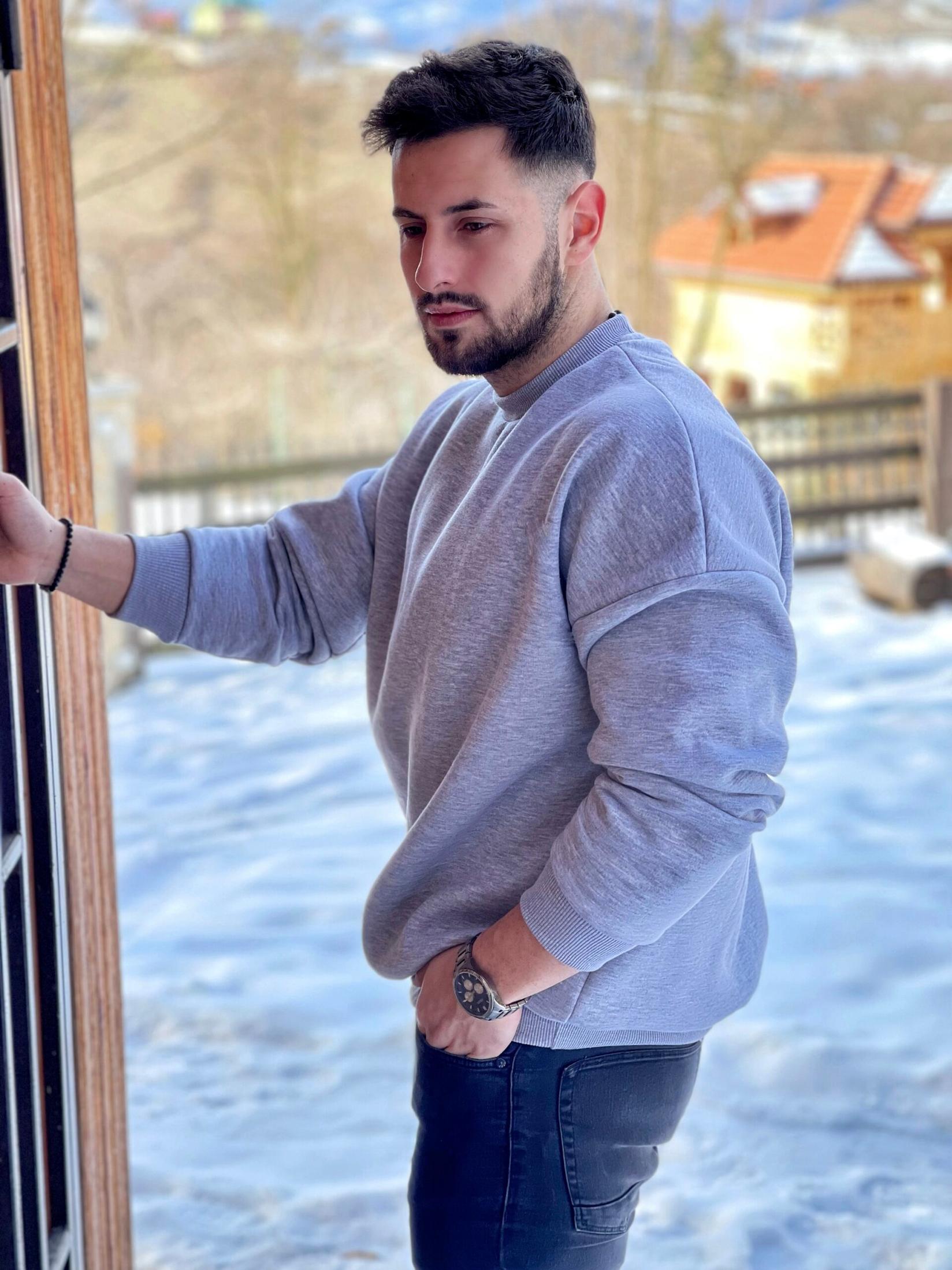 Muška majica oversize 21402117  Siva