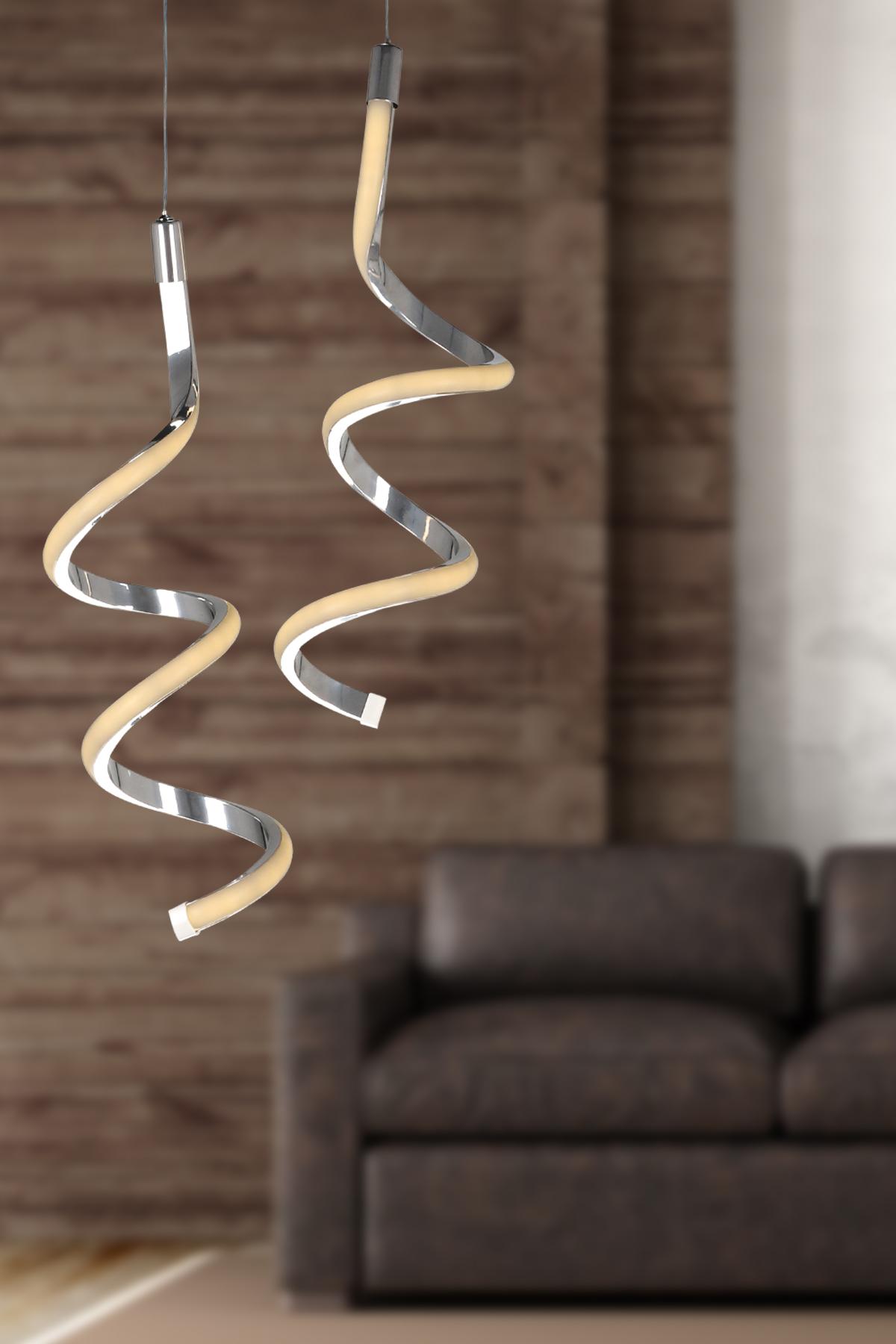 Kry Light Led luster Hilton 2, Srebrni