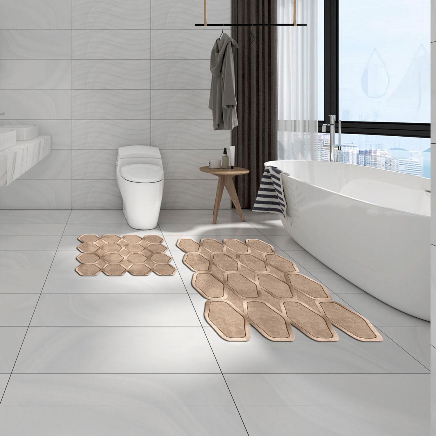 L'essentiel Maison Set od 2 tepiha za kupatilo, krem ​​boje