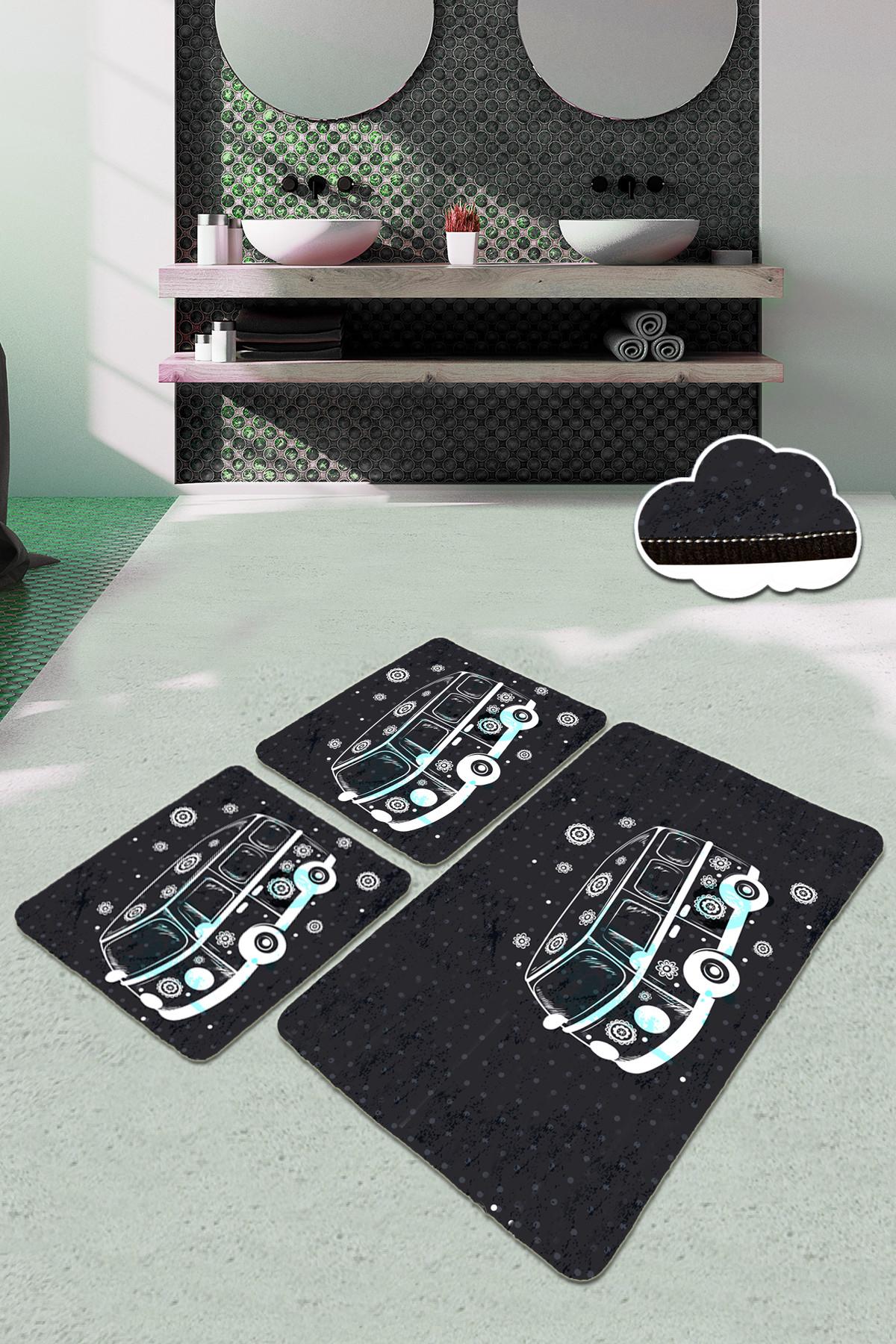 L'essentiel Maison Set od 3 kupaonska tepiha Colorful