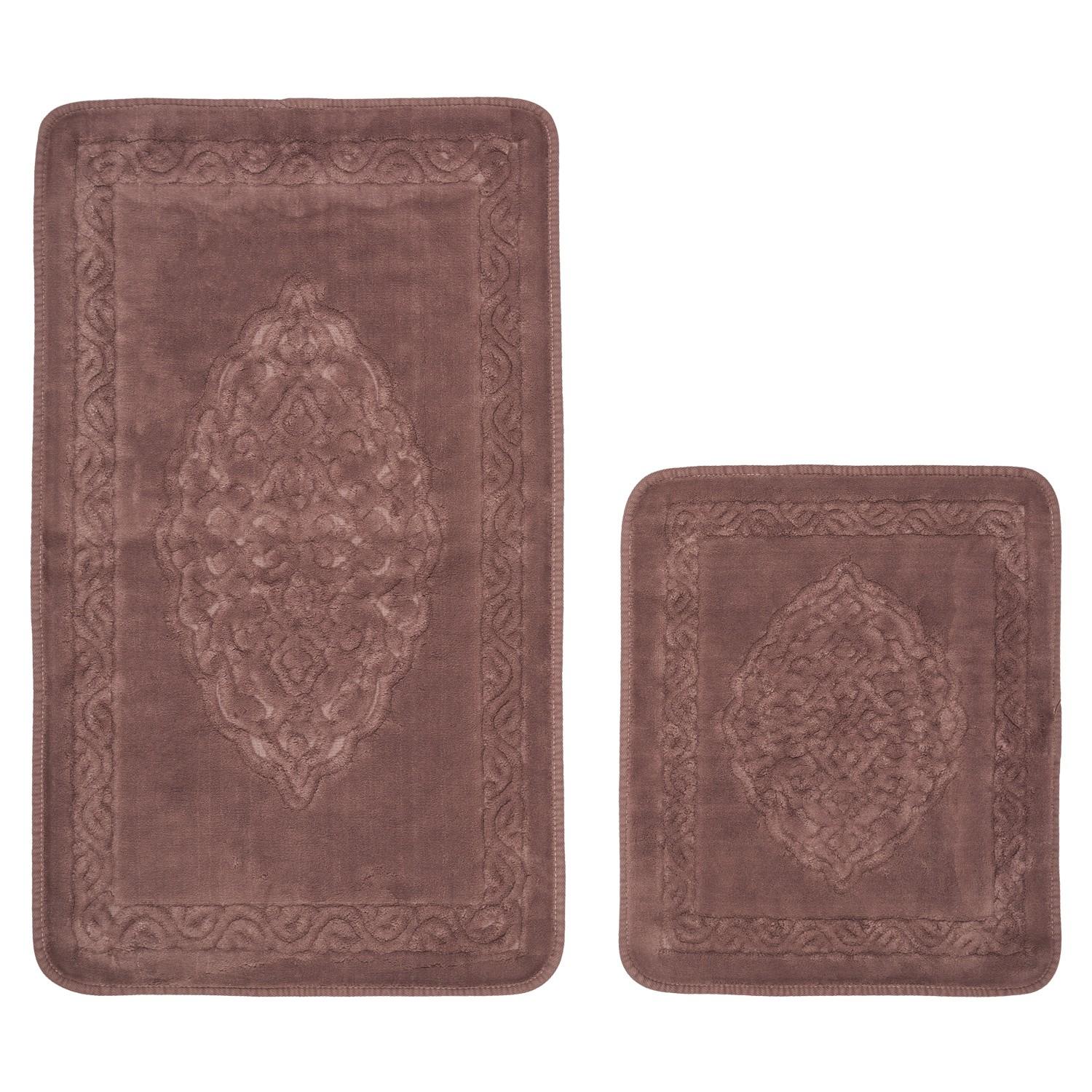 L'essentiel Maison Set od 2 tepiha za kupatilo, smeđe boje