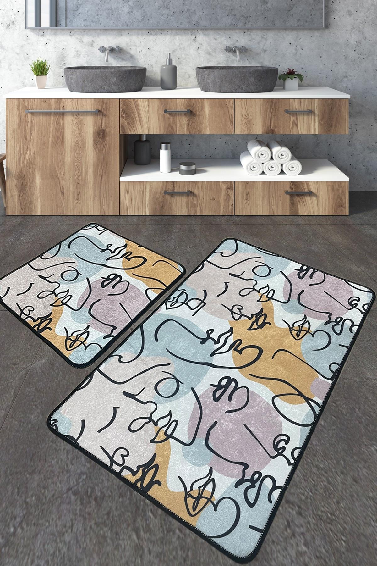 L'essentiel Maison Set od 2 kupaonska tepiha Šarene