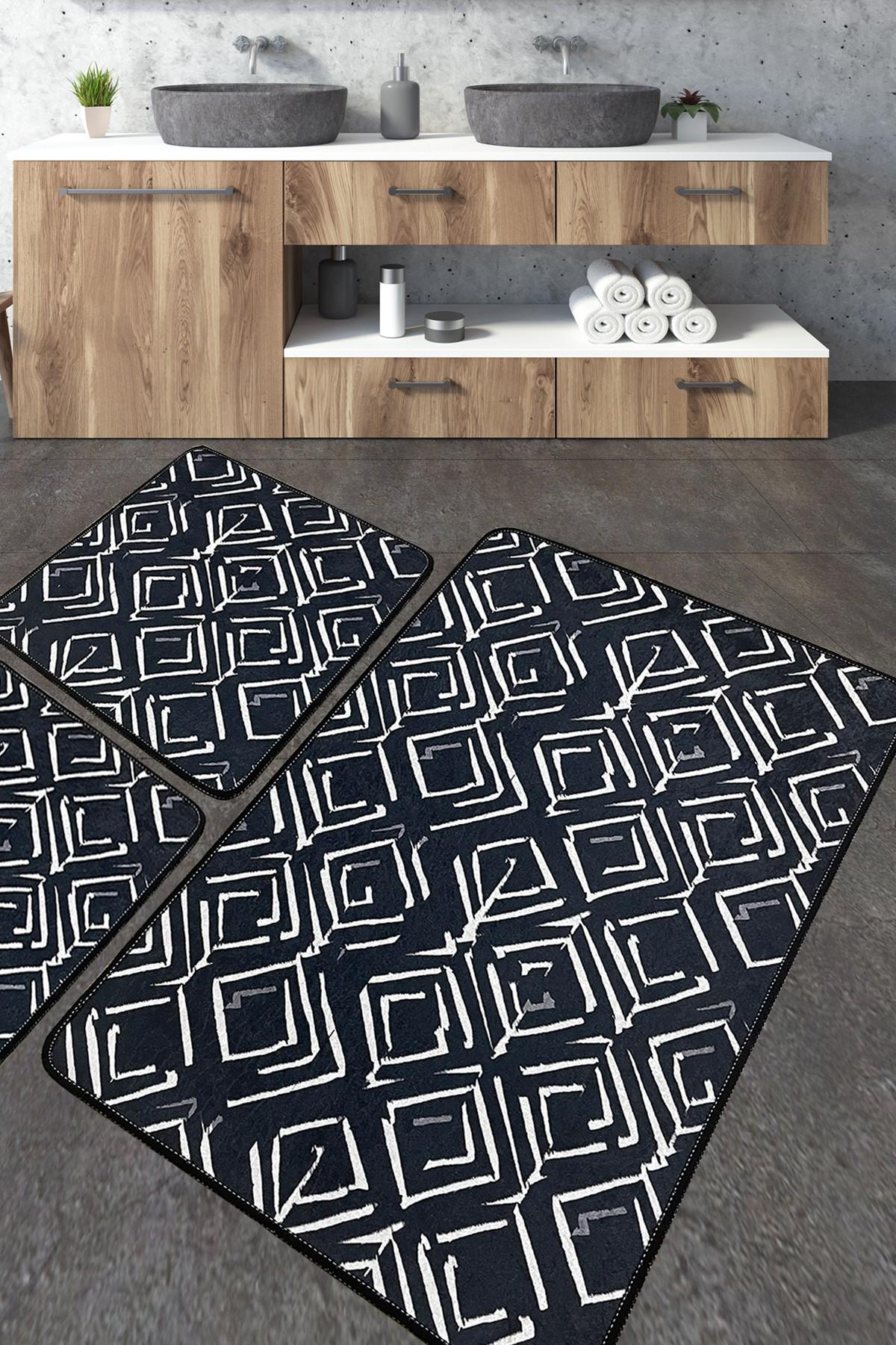 L'essentiel Maison Set od 3 kupaonska tepiha Colorful