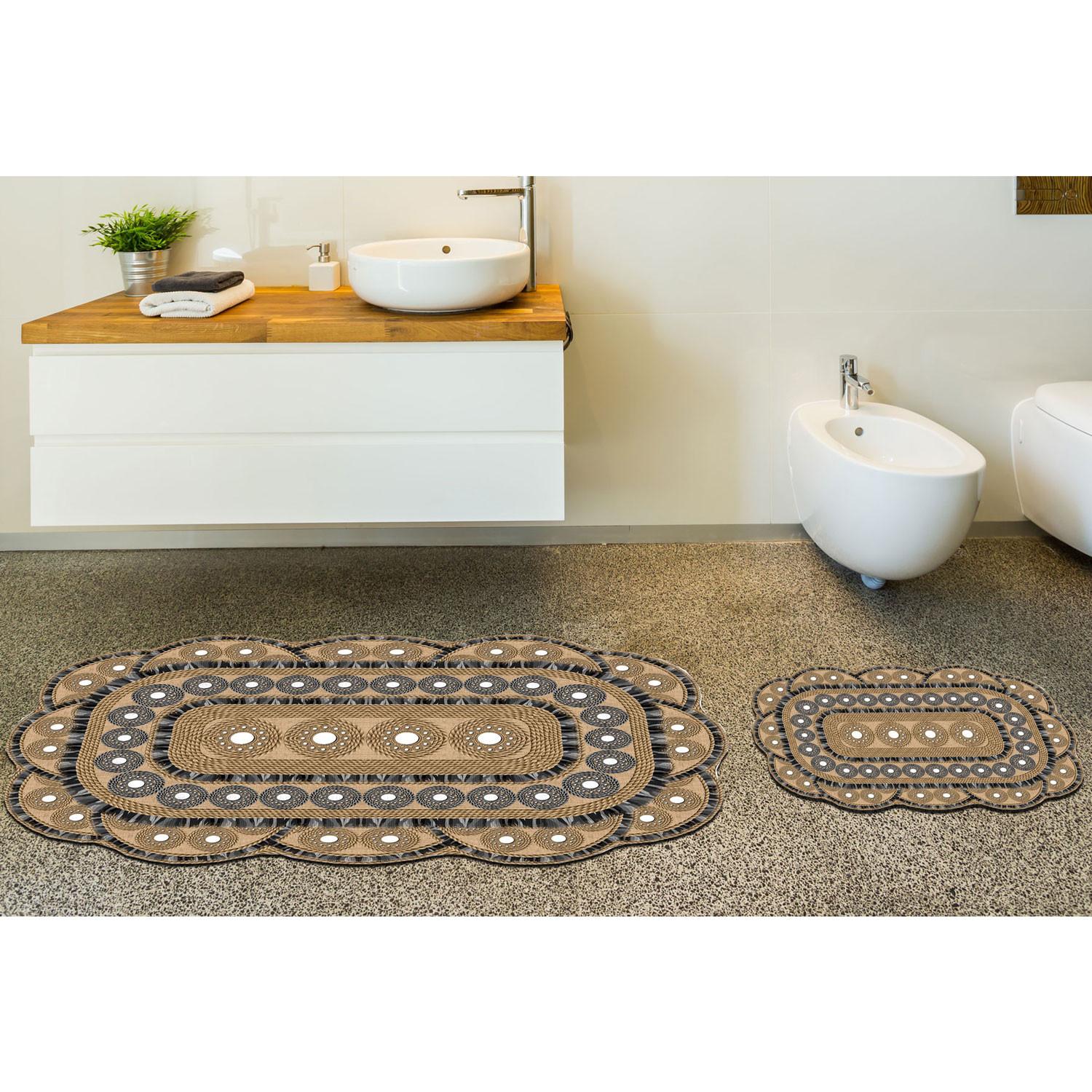 L'essentiel Maison Set od 2 tepiha za kupatilo, smeđe boje