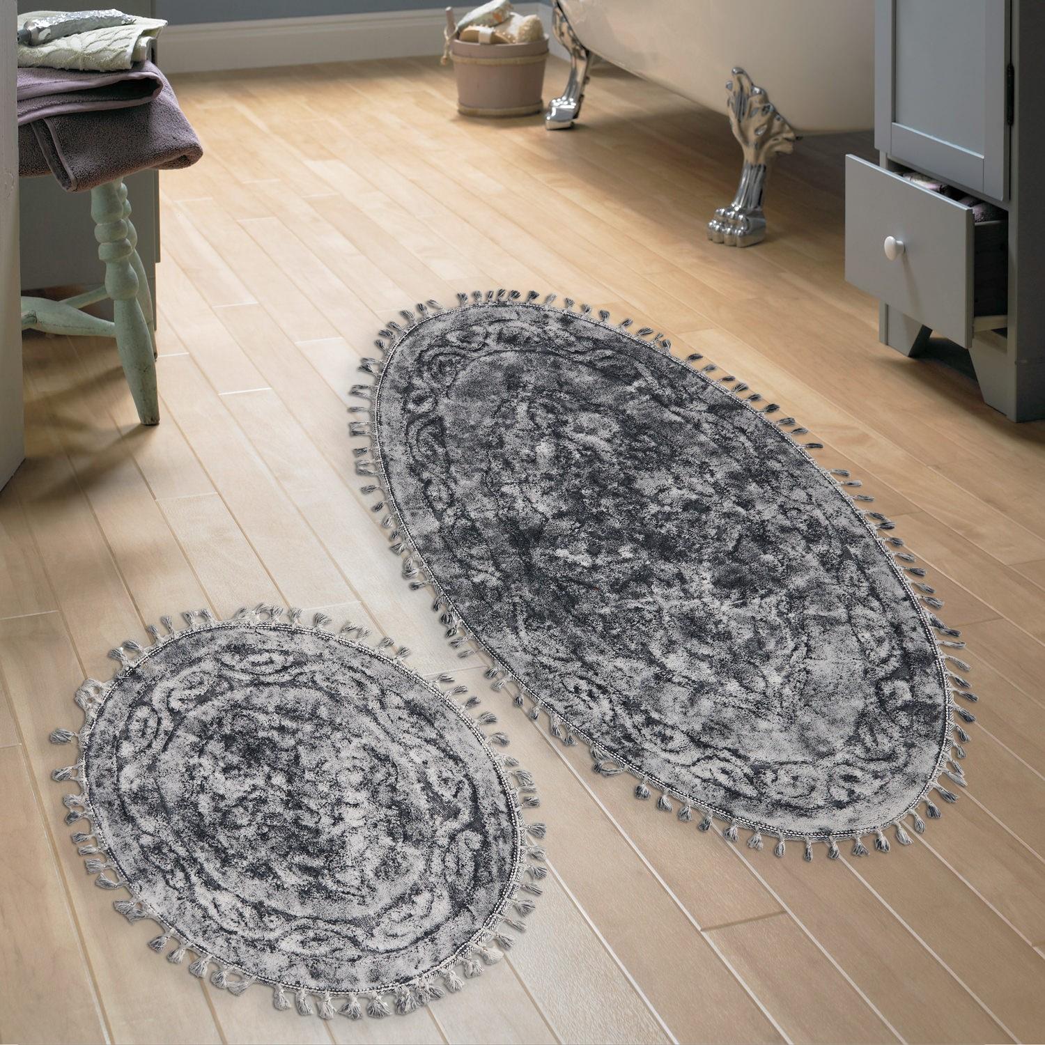 L'essentiel Maison Set od 2 kupaonska tepiha siva