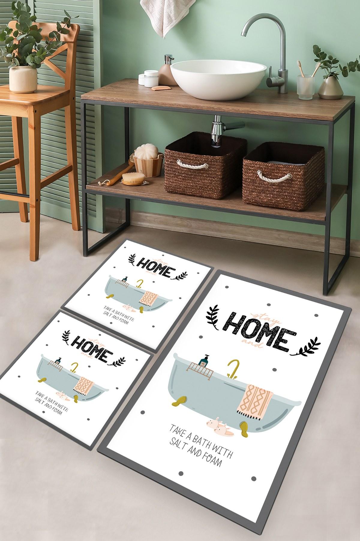 L'essentiel Maison Set od 3 kupaonska tepiha Colorful