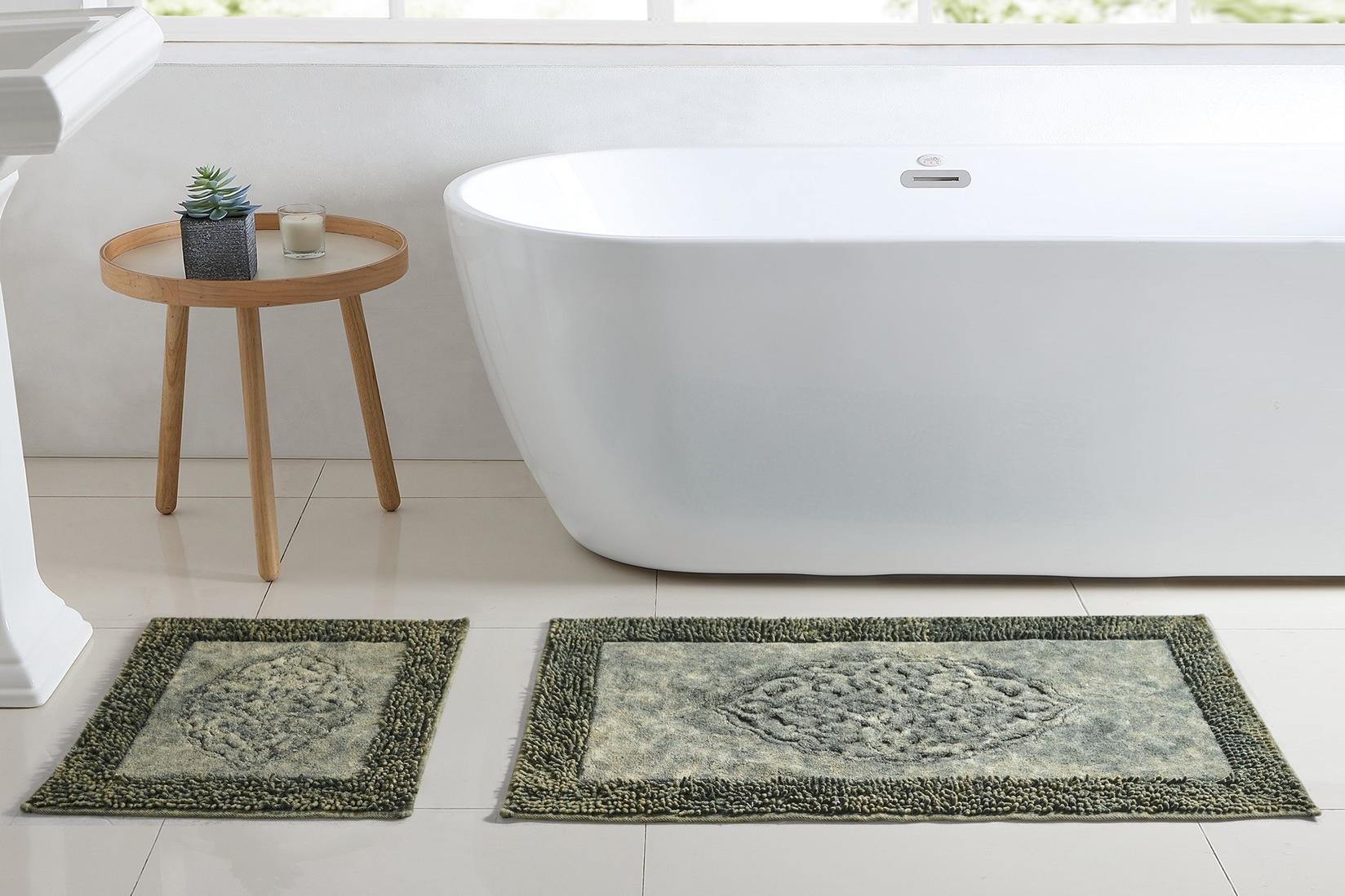 L'essentiel Maison Set od 2 kupaonska tepiha zelena