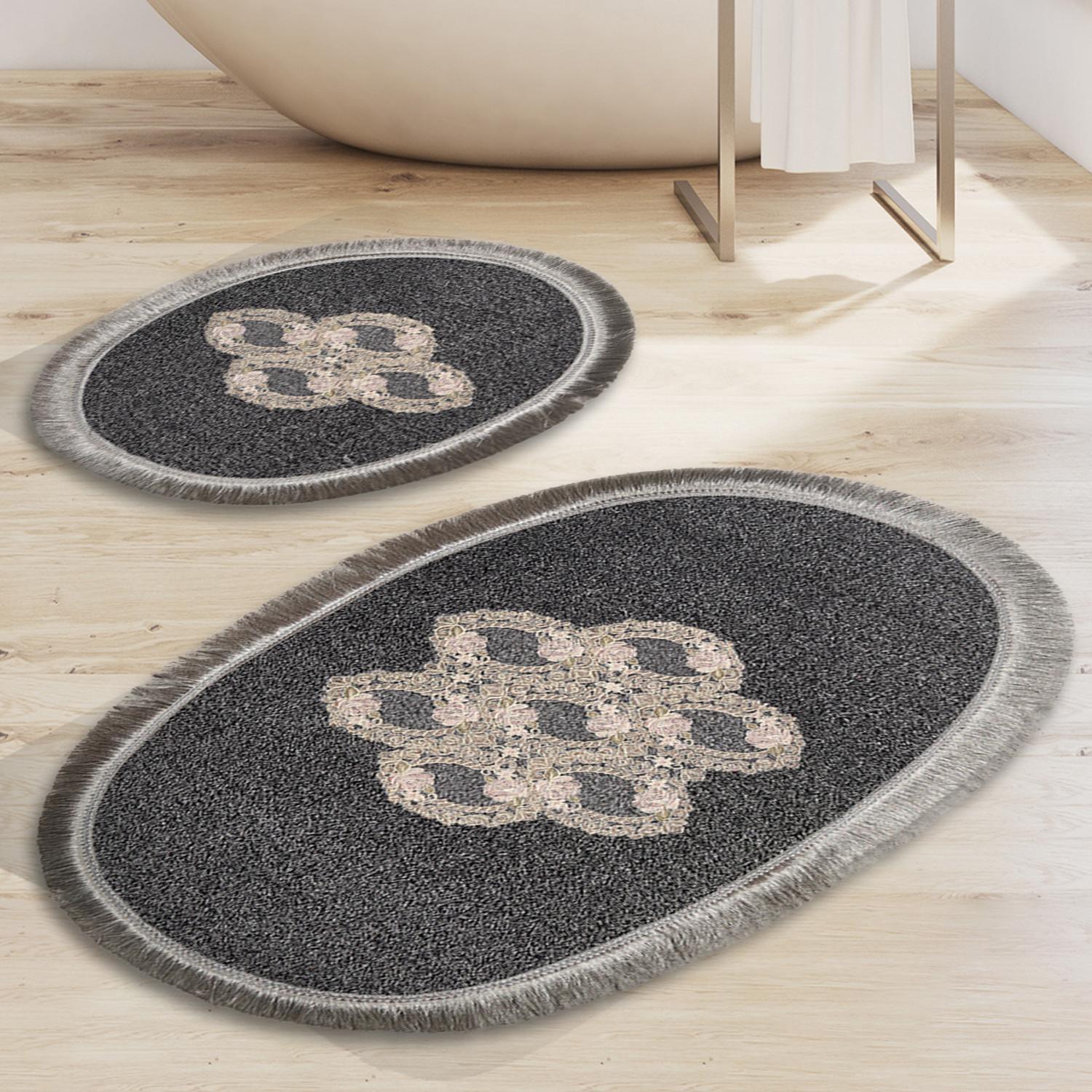 L'essentiel Maison Set od 2 kupaonska tepiha Antracit