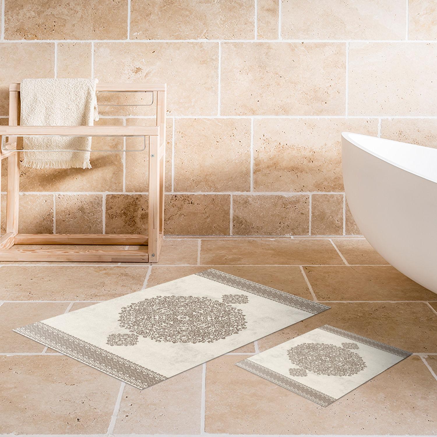 L'essentiel Maison Set od 2 tepiha za kupatilo, smeđe boje