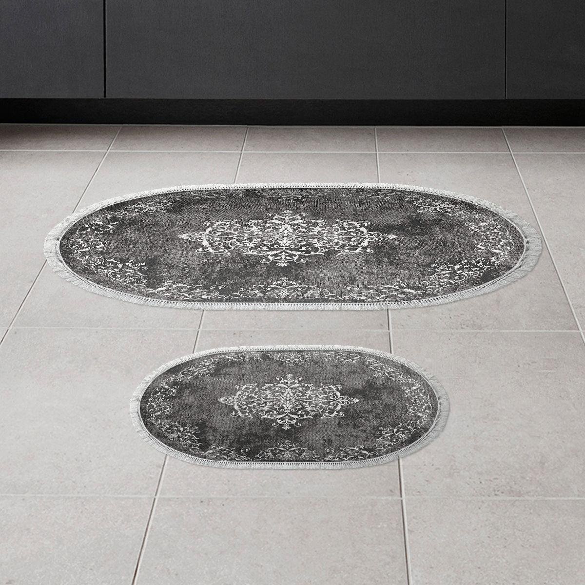 L'essentiel Maison Set od 2 kupaonska tepiha siva