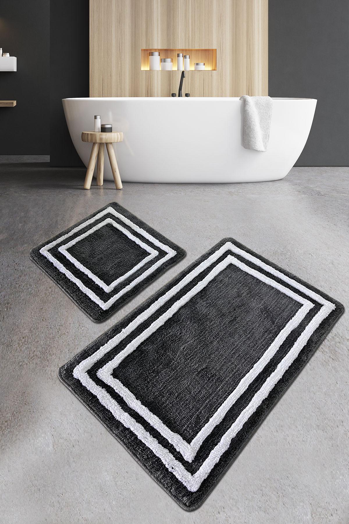 L'essentiel Maison Set od 2 kupaonska tepiha Antracit