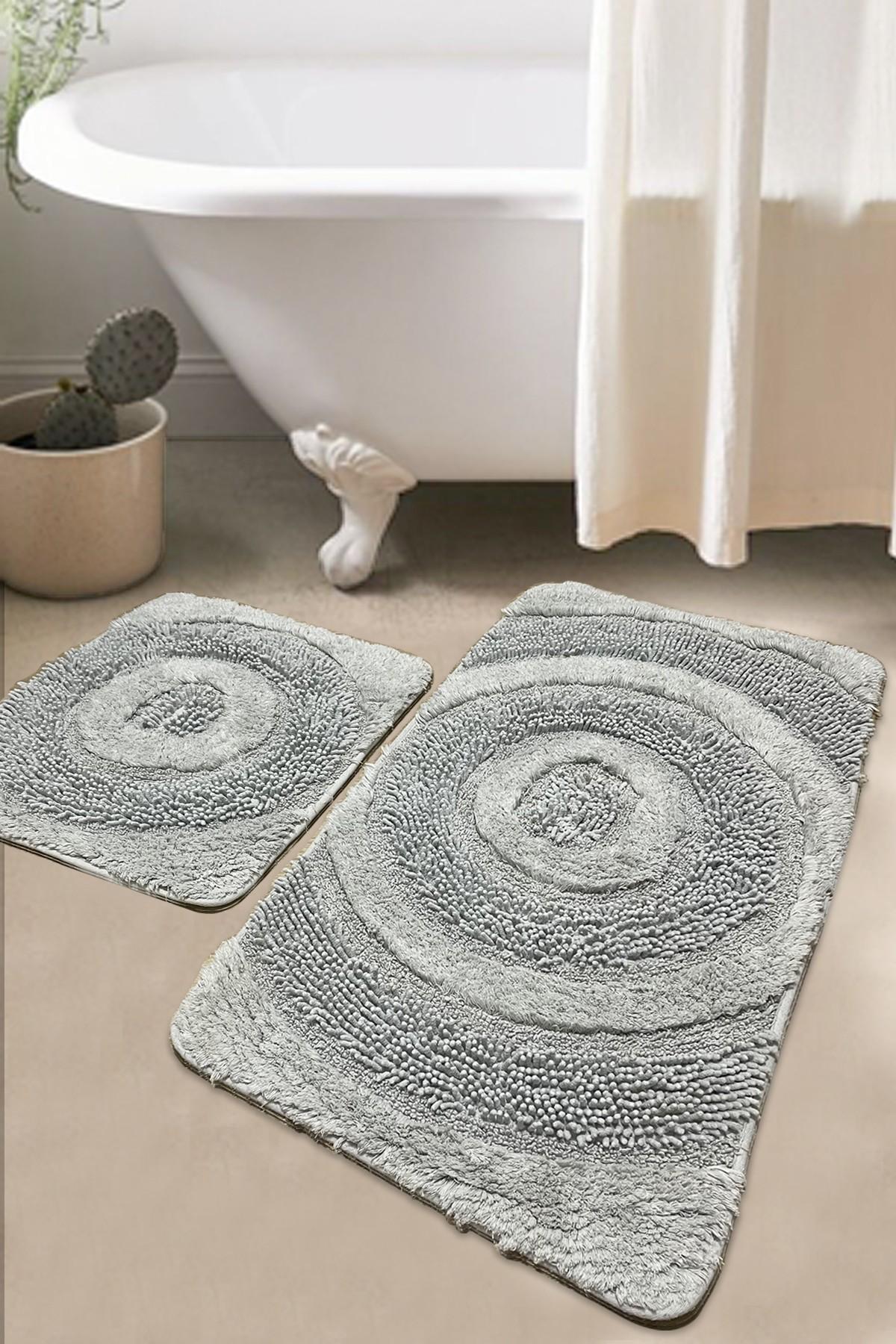 L'essentiel Maison Set od 2 kupaonska tepiha siva