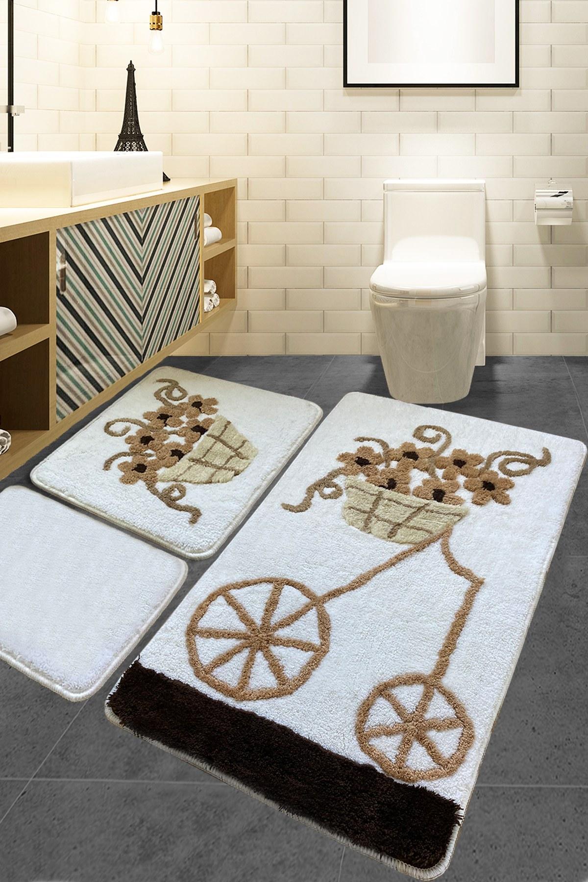 L'essentiel Maison Set od 3 kupaonska tepiha Colorful