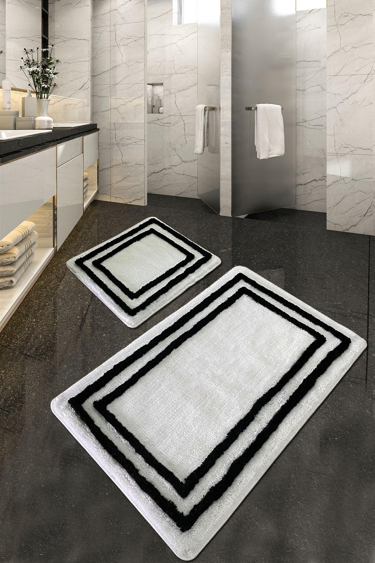 L'essentiel Maison Set od 2 tepiha za kupatilo, bijela