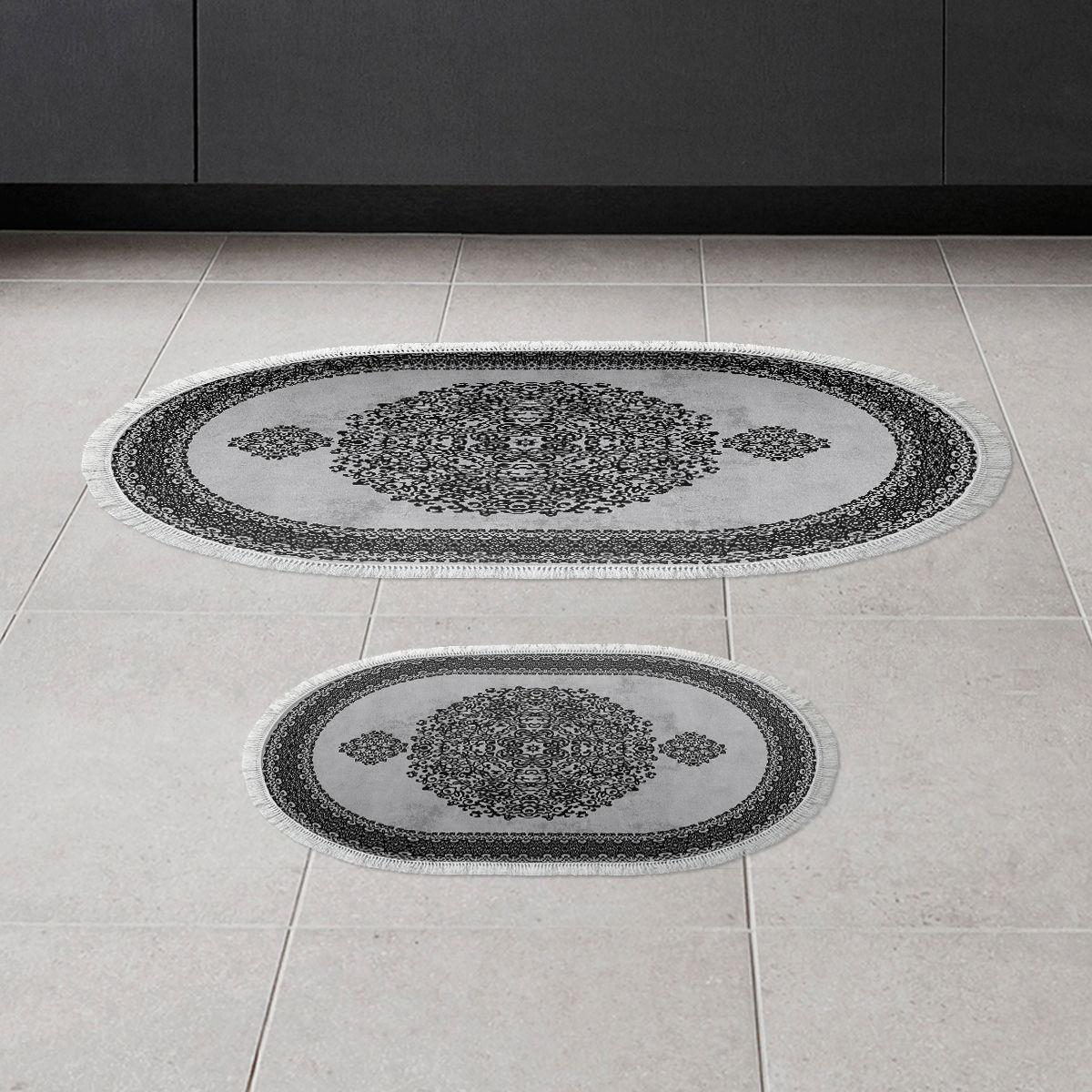 L'essentiel Maison Set od 2 kupaonska tepiha siva