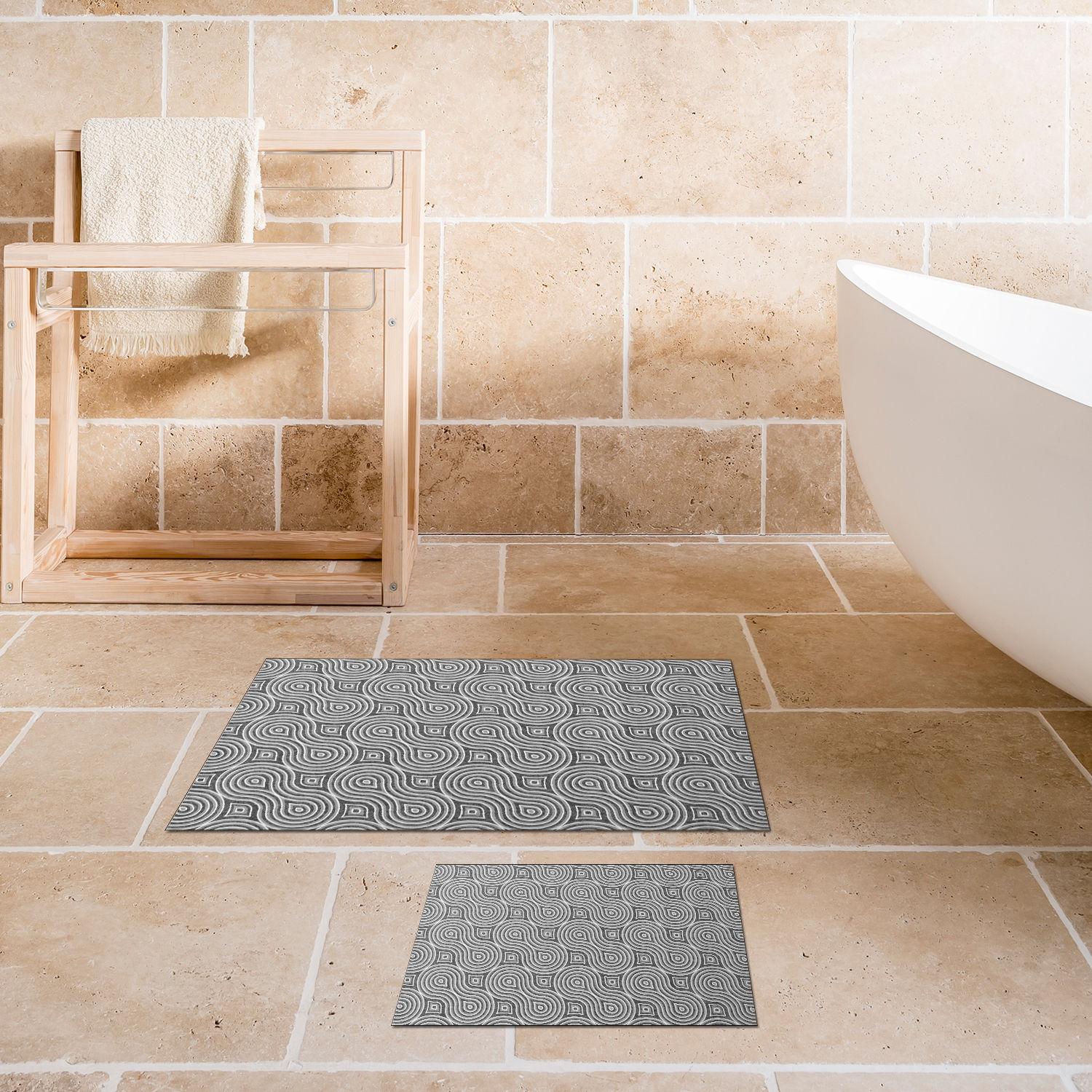 L'essentiel Maison Set od 2 kupaonska tepiha siva