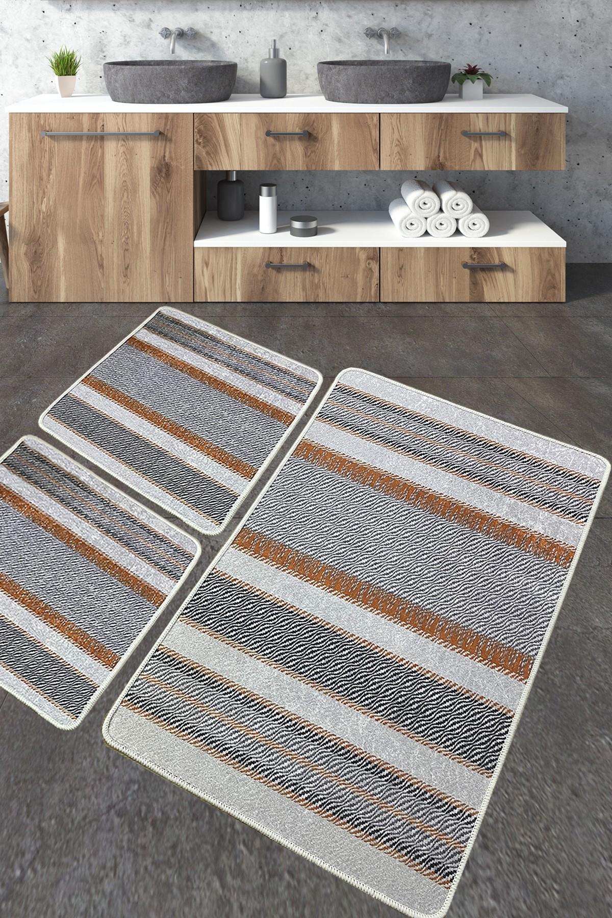 L'essentiel Maison Set od 3 kupaonska tepiha Colorful