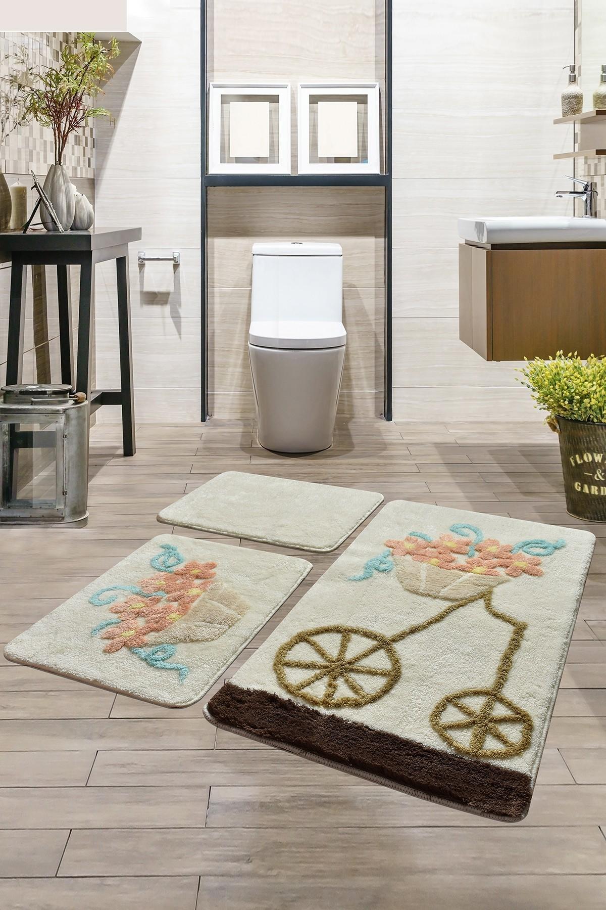 L'essentiel Maison Set od 3 kupaonska tepiha Colorful