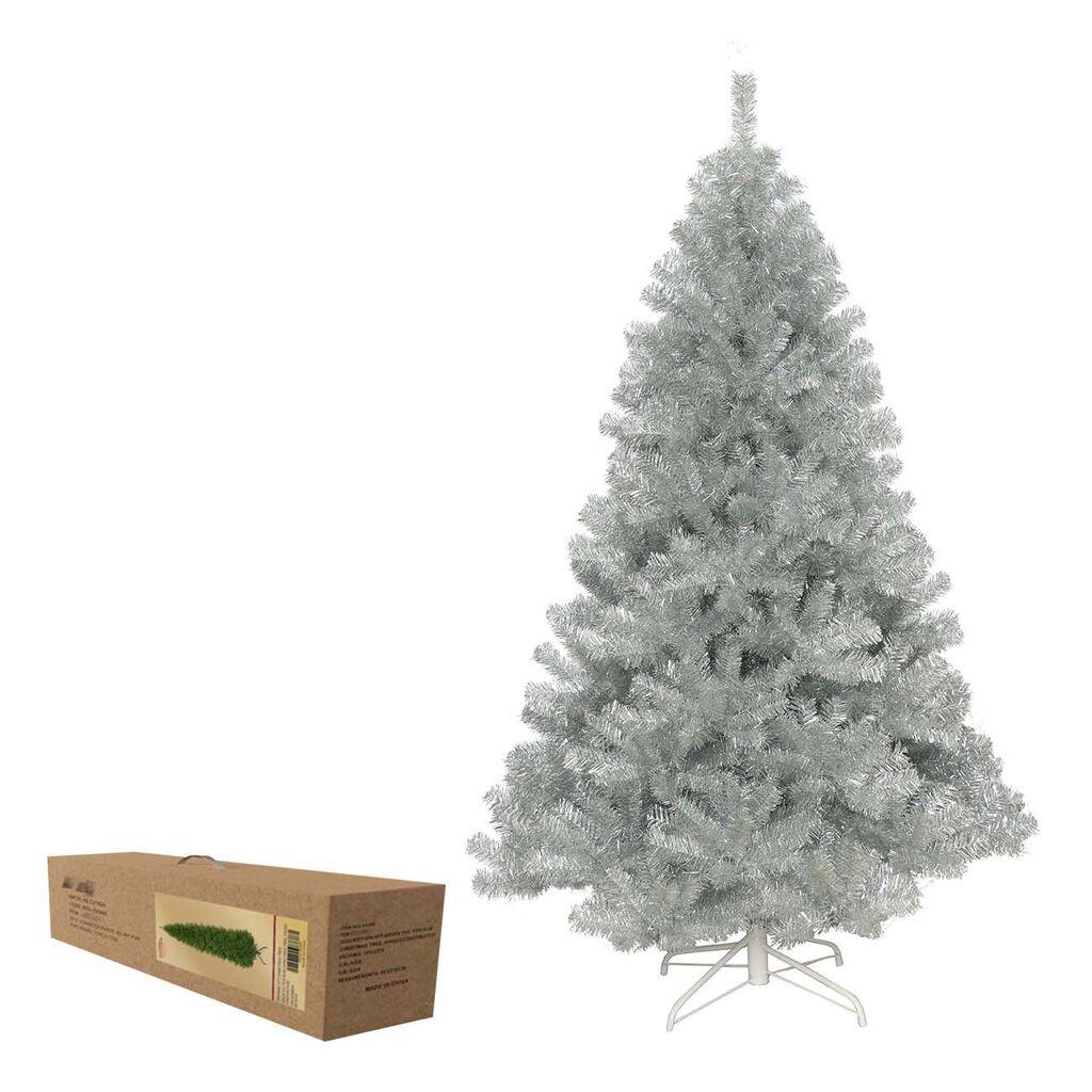 Denis Novogodišnja jelka, 180 cm, Sa postoljem, Srebrna boja
