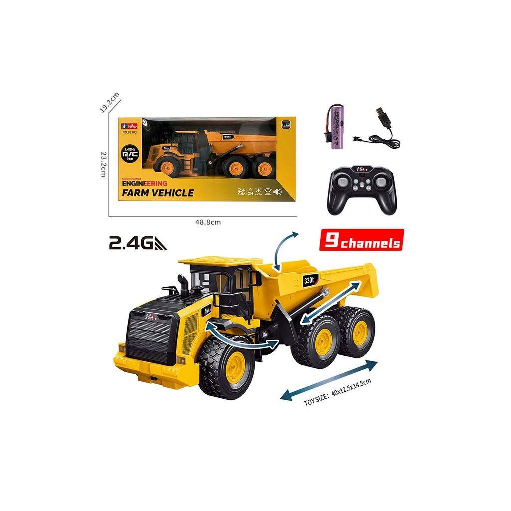 Igračka kamion na daljinsko upravljanje, žuta