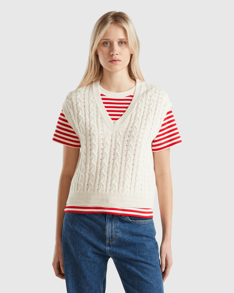 Benetton B/R Majica na V 0 za žene