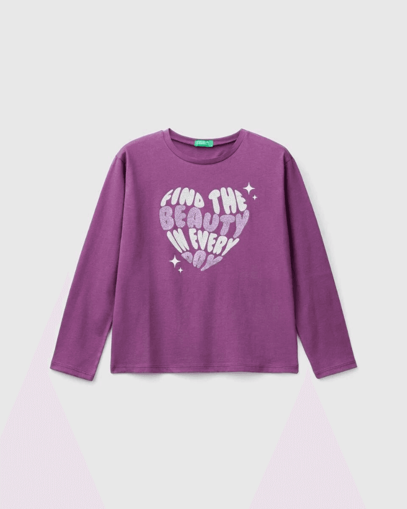 Benetton Majica dugi rukava  1J8 za djevojčice