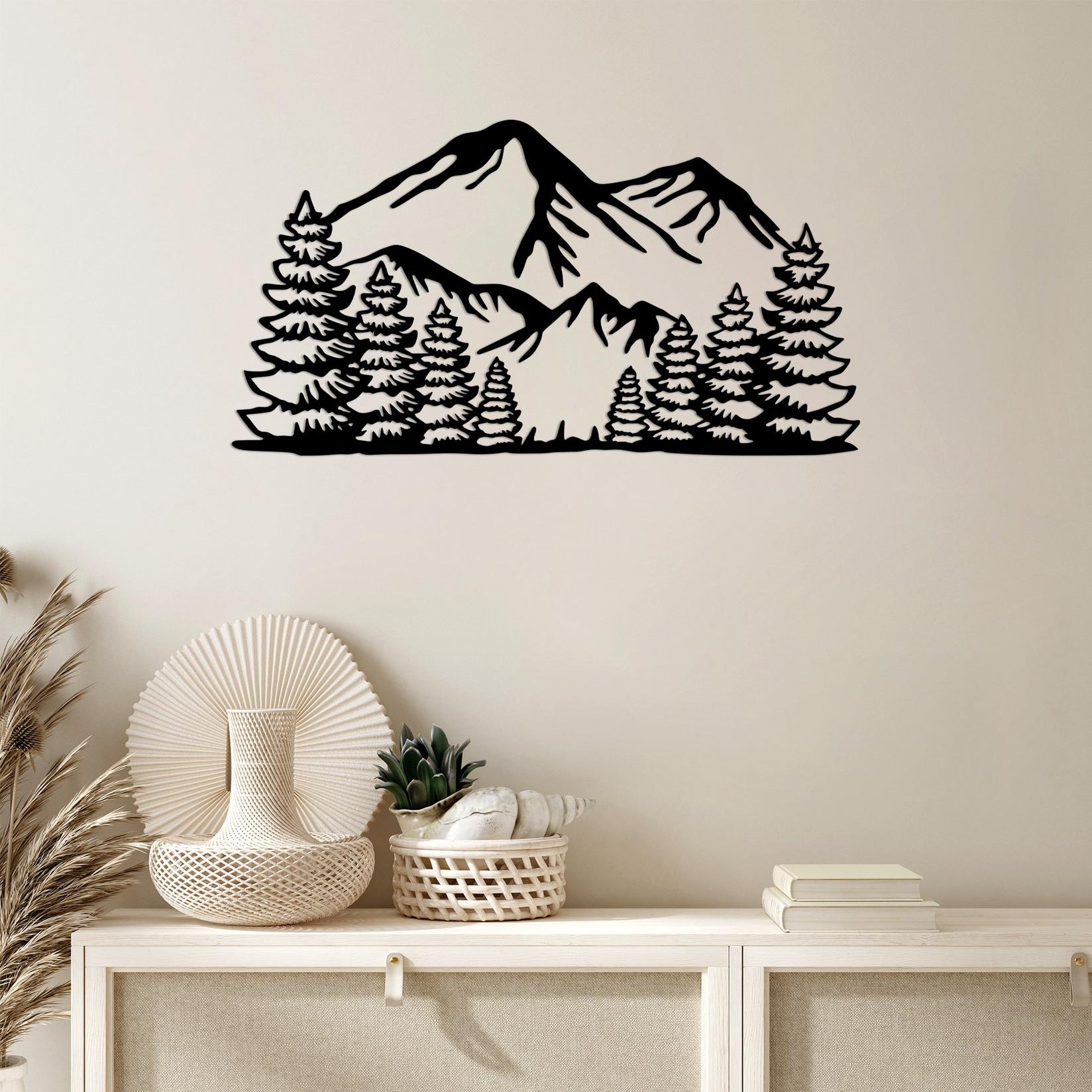 Wallity Zidna dekoracija Ergan, 37x70 cm, 1,5 mm, Crna