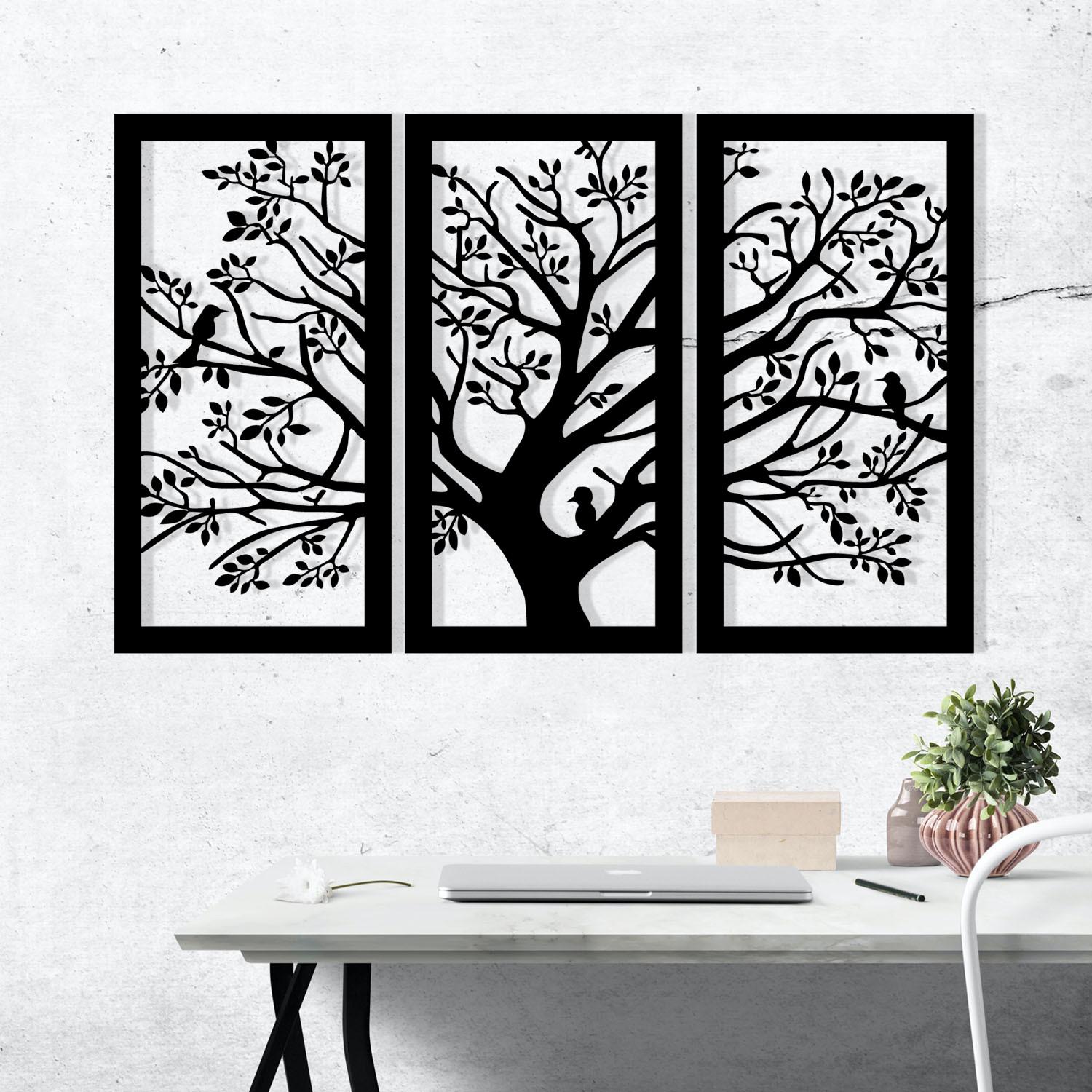 Wallity Zidna dekoracija Arbol-M124, 103x65 cm, 1,2 mm, Crna