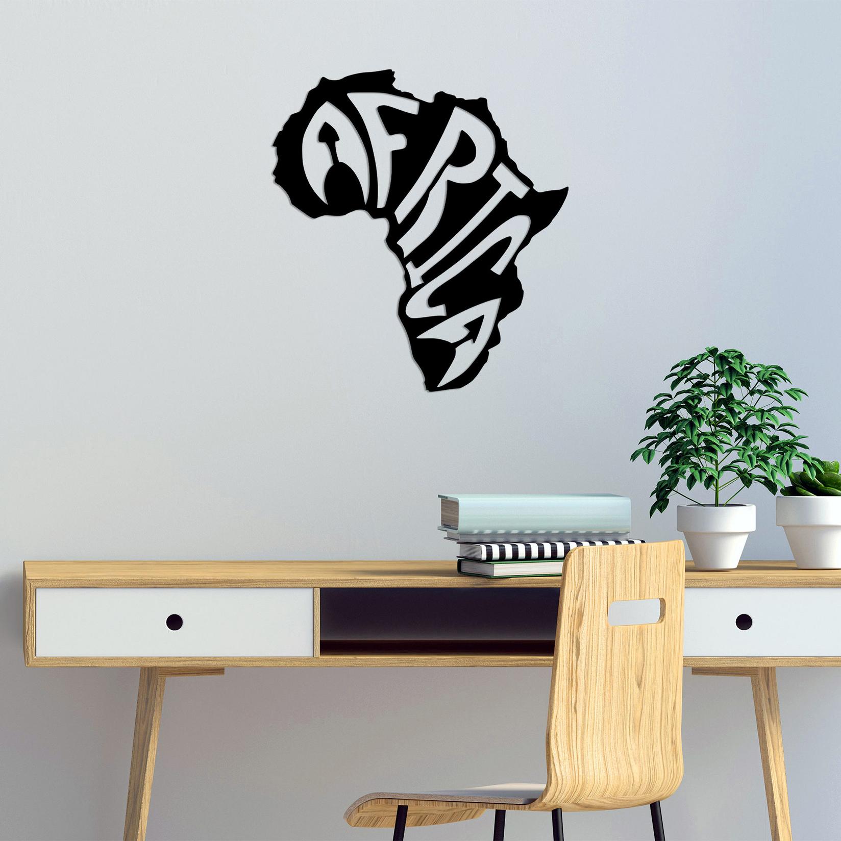 Wallity Zidna dekoracija Africa-435, 64x70 cm, 1,5 mm, Crna