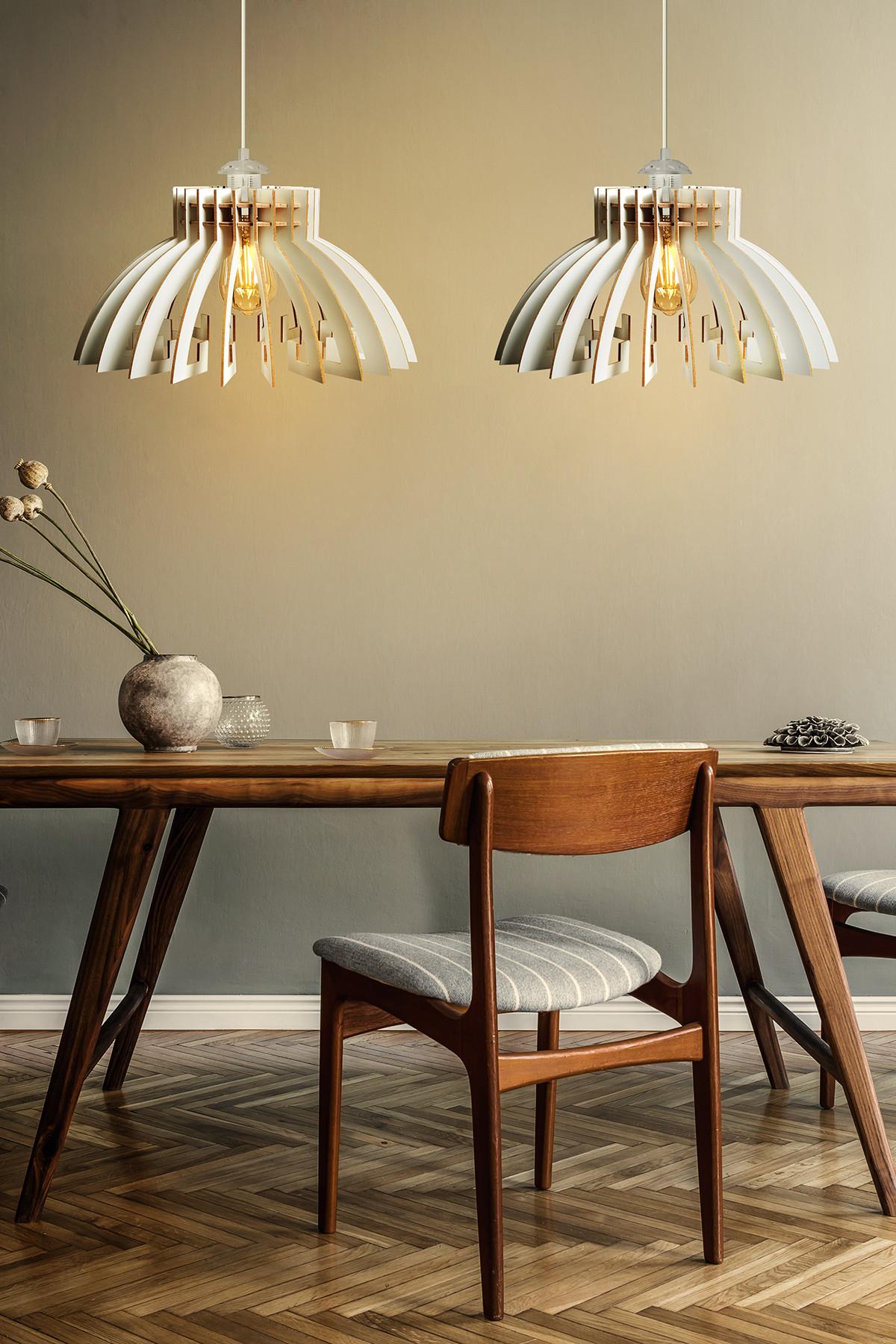 Opviq Luster 166, 55cm, E27, Bijela