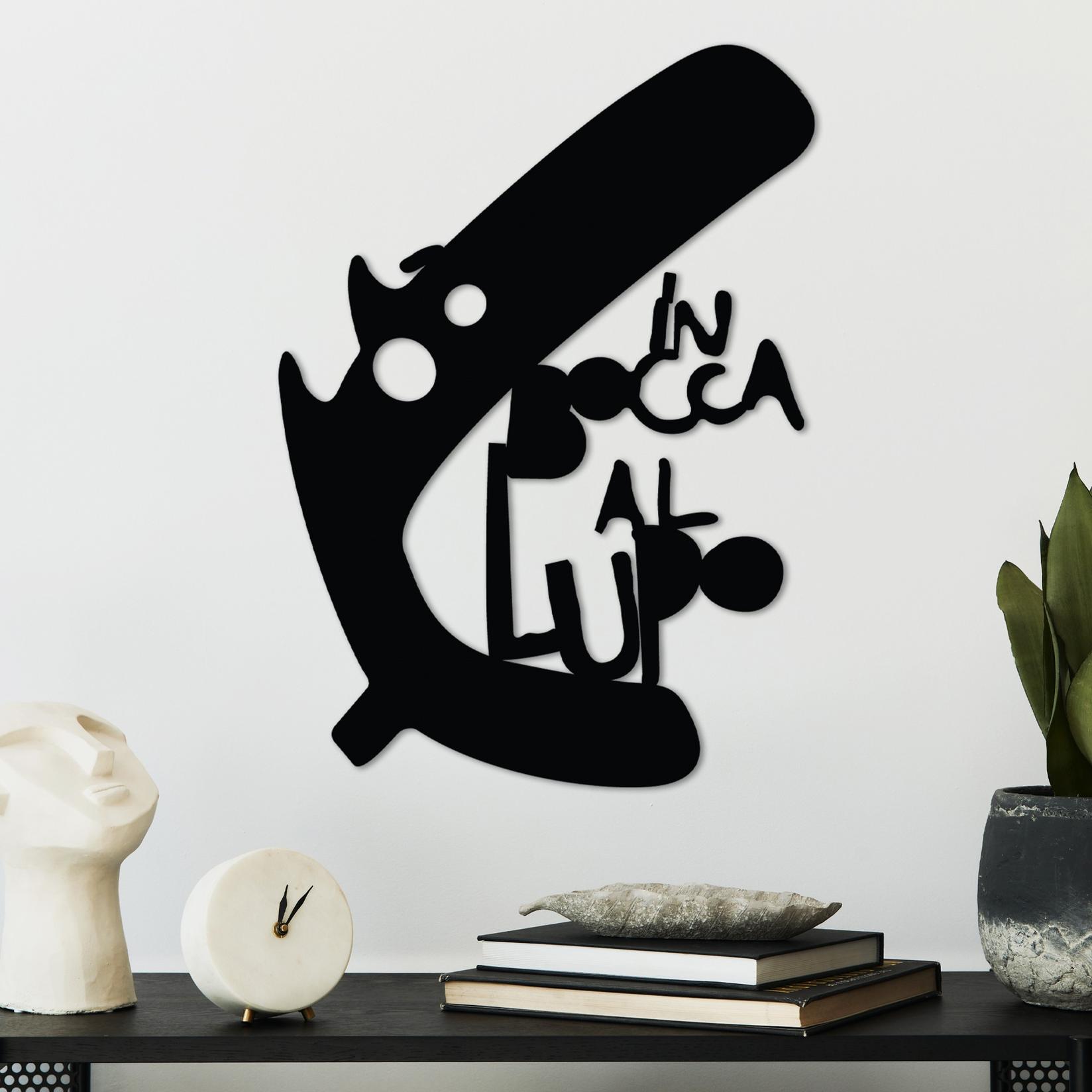 Wallity Zidna dekoracija Lupo 3, 40x56 cm, 1,5 mm, Crna