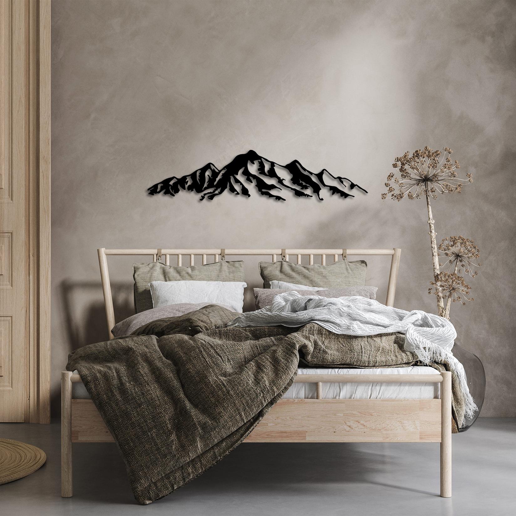 Wallity Zidna dekoracija Mountain-285, 16x68 cm, 1,5 mm, Crna