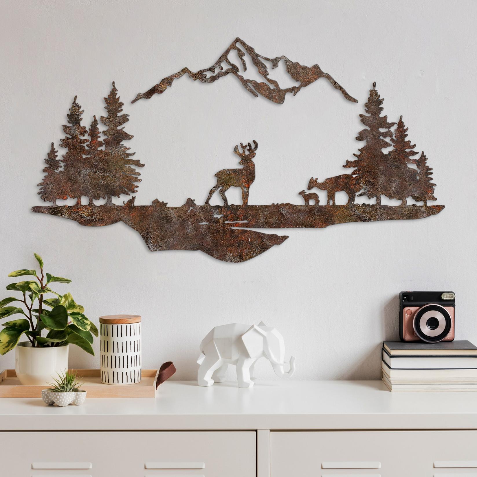 Wallity Zidna dekoracija Rusty Landscape 1, 38x70 cm, Smeđa