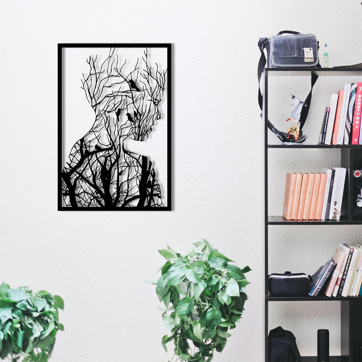 Wallity Zidna dekoracija Arakan, 42x62 cm, 1,2 mm, Crna