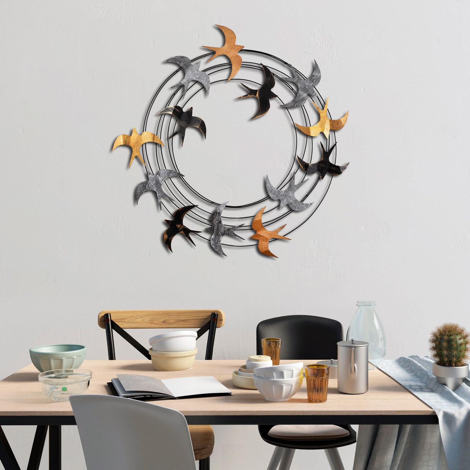 Wallity Zidna dekoracija Spiralno stado 6, 87x87x5 cm, Šareno