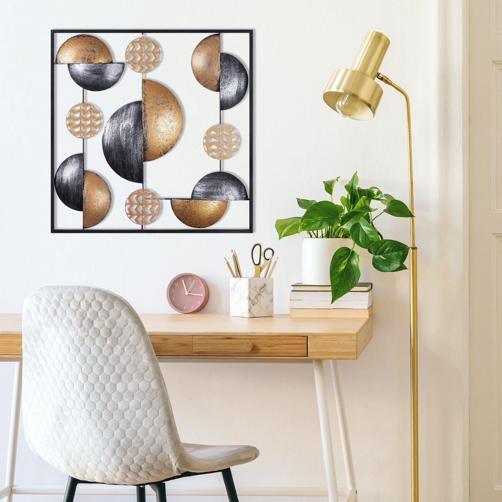 Zidna dekoracija Wallity Metal Art Moj svijet, 55x55x5 cm, Šarena