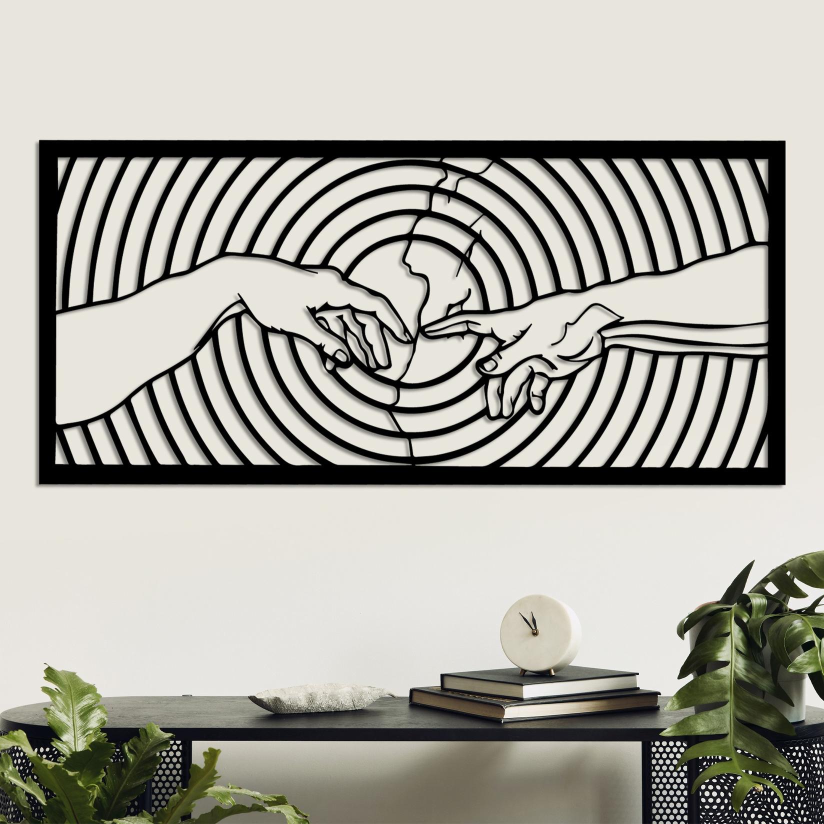 Zidna dekoracija Michelangelo, 85x39 cm, 1,5 mm, crna