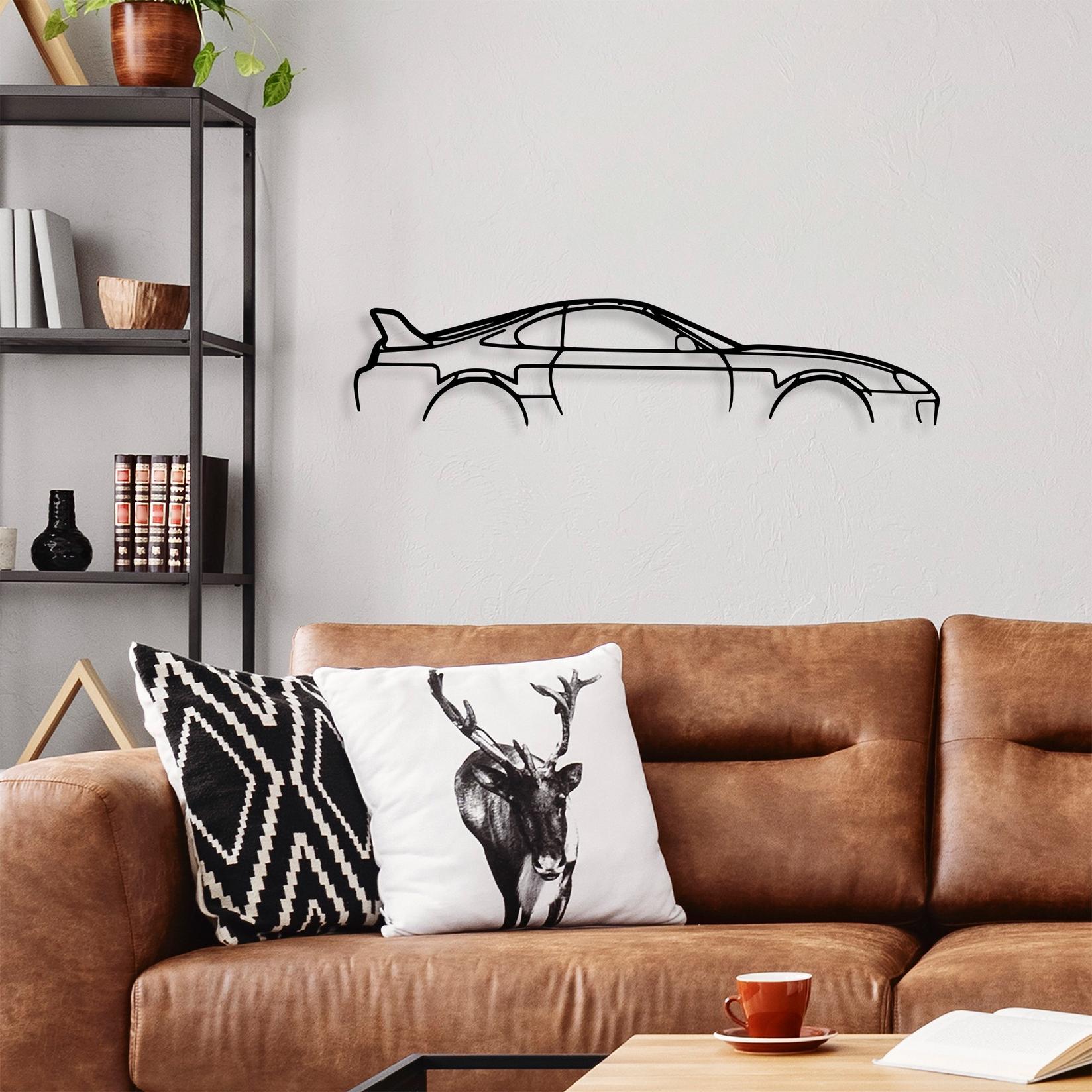 Wallity Zidna dekoracija Toyota Supra Silhouette, 70x15 cm, 1,5 mm, Crna