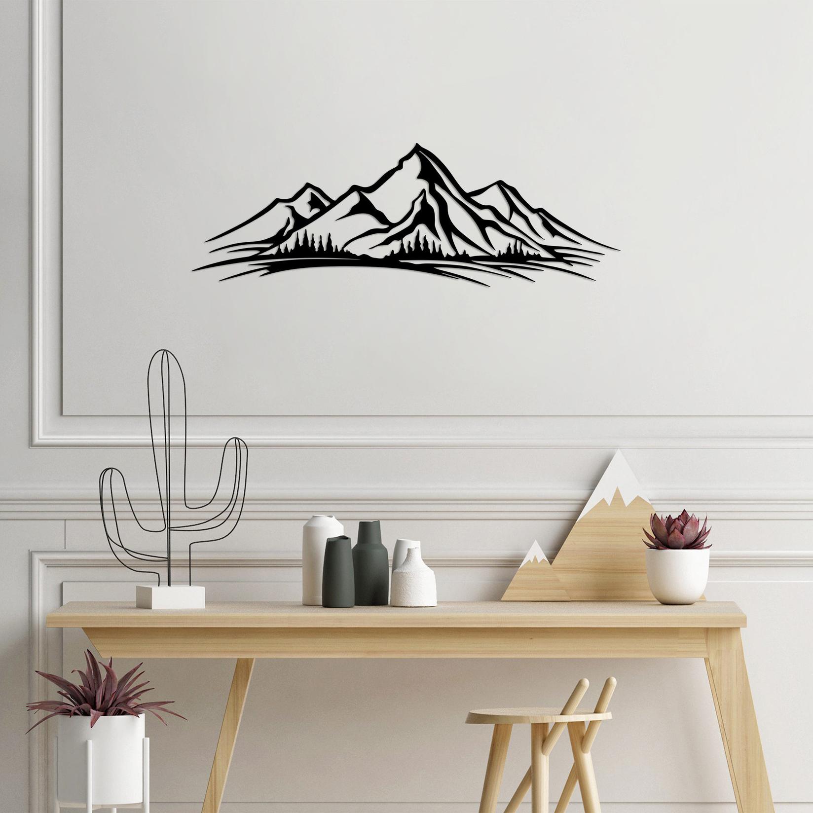 Wallity Zidna dekoracija Cebekler-463, 70x23 cm, 1,5 mm, Crna