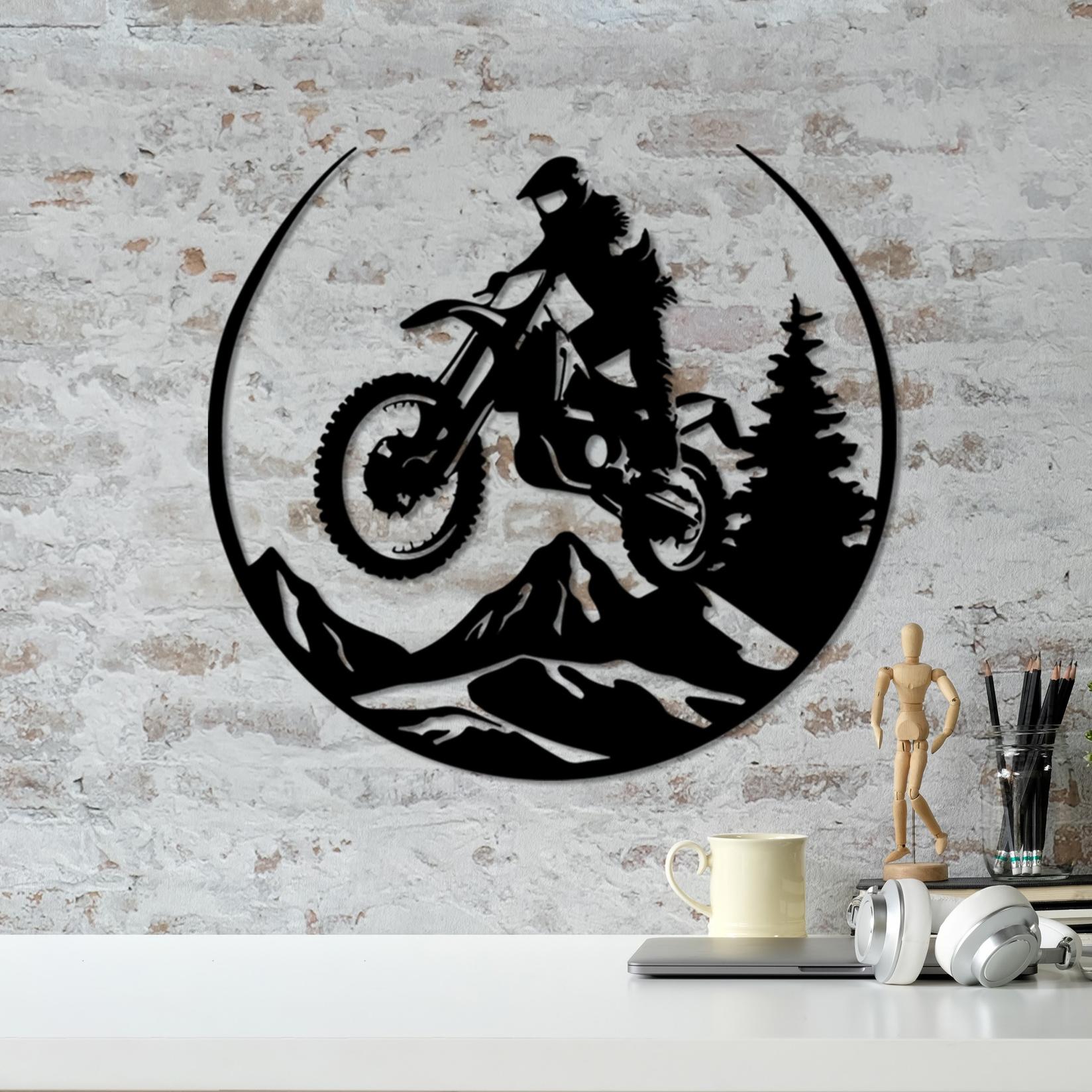 Wallity Zidna dekoracija Enduro, 46x49 cm, 1,5 mm, Crna