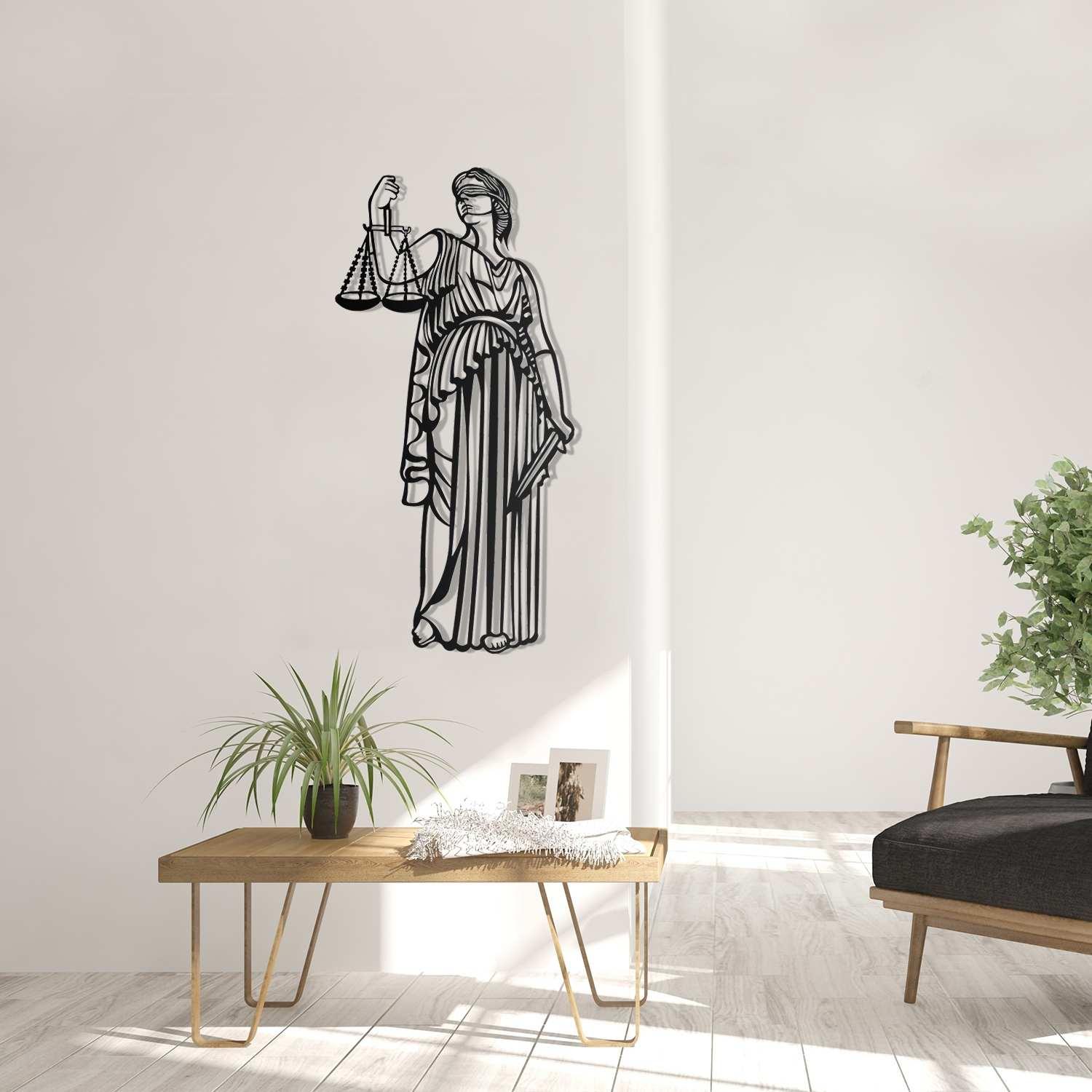 Wallity Zidna dekoracija Pravda, 35x70 cm 2 mm, Crna