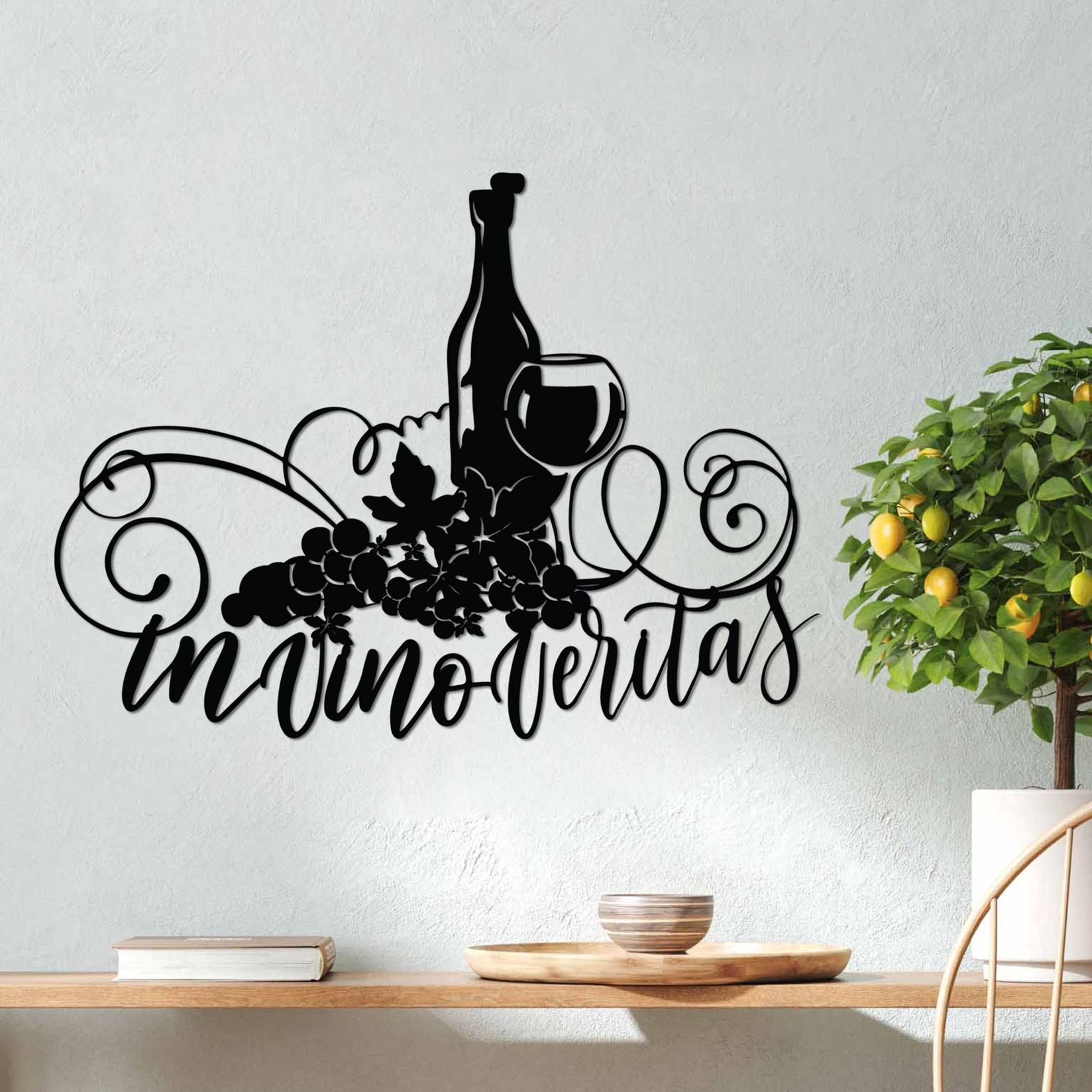 Wallity Zidna dekoracija Veritas 3, 56x42 cm, 1,5 mm, Crna