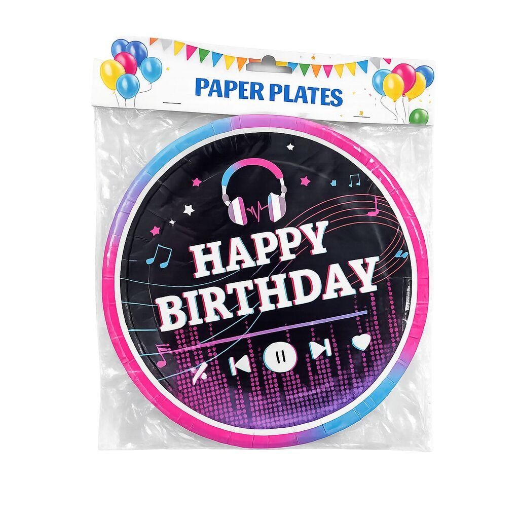 Party Papirni tanjiri Music, 23cm, 6/1
