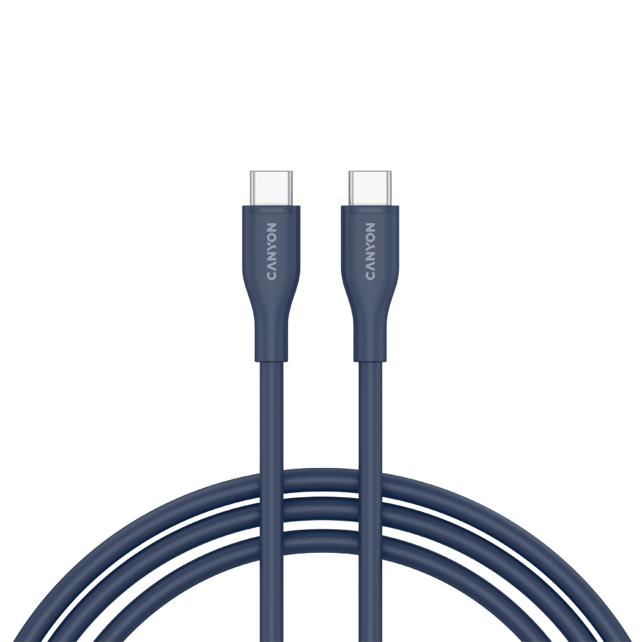 Canyon USB-C na USB-C Kabal 60W, 1 m, Tamnoplavi