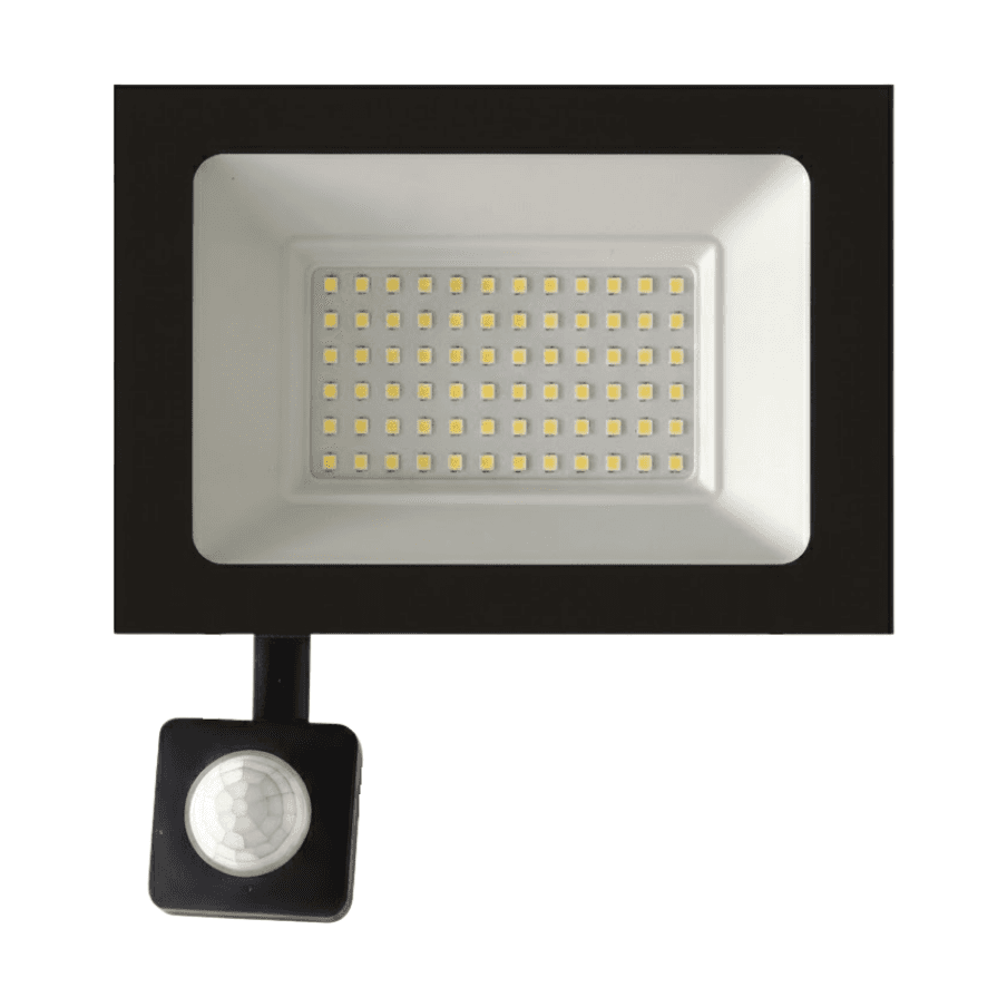 Giga Led Reflektor sa senzorom pokreta IP66, Vodootporan, 100W, Crni
