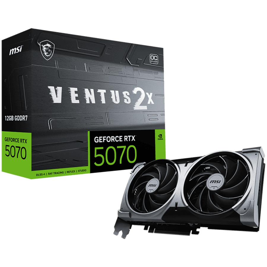 MSI Grafička kartica GeForce RTX 5070 Ventus 2X OC, 12GB, GDDR7