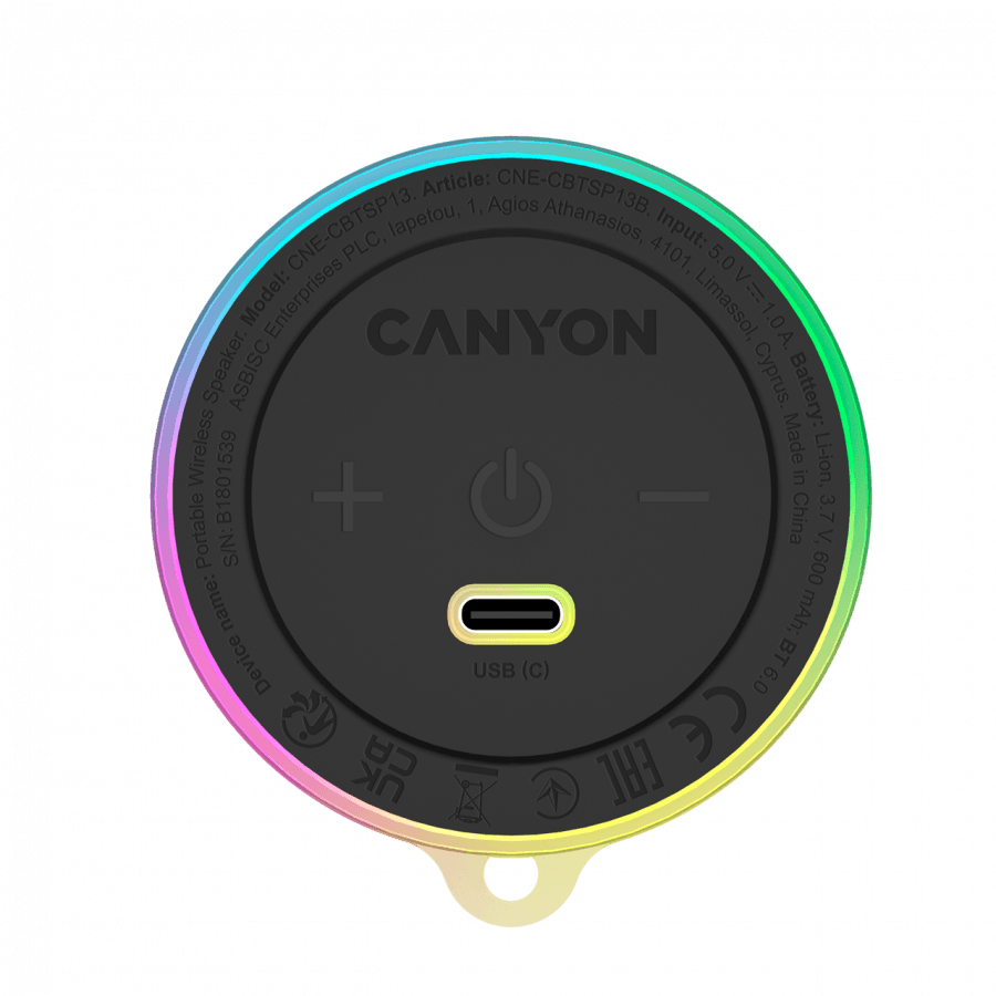 Canyon Magnetski zvučnik OnMove 13, 5W, Crni